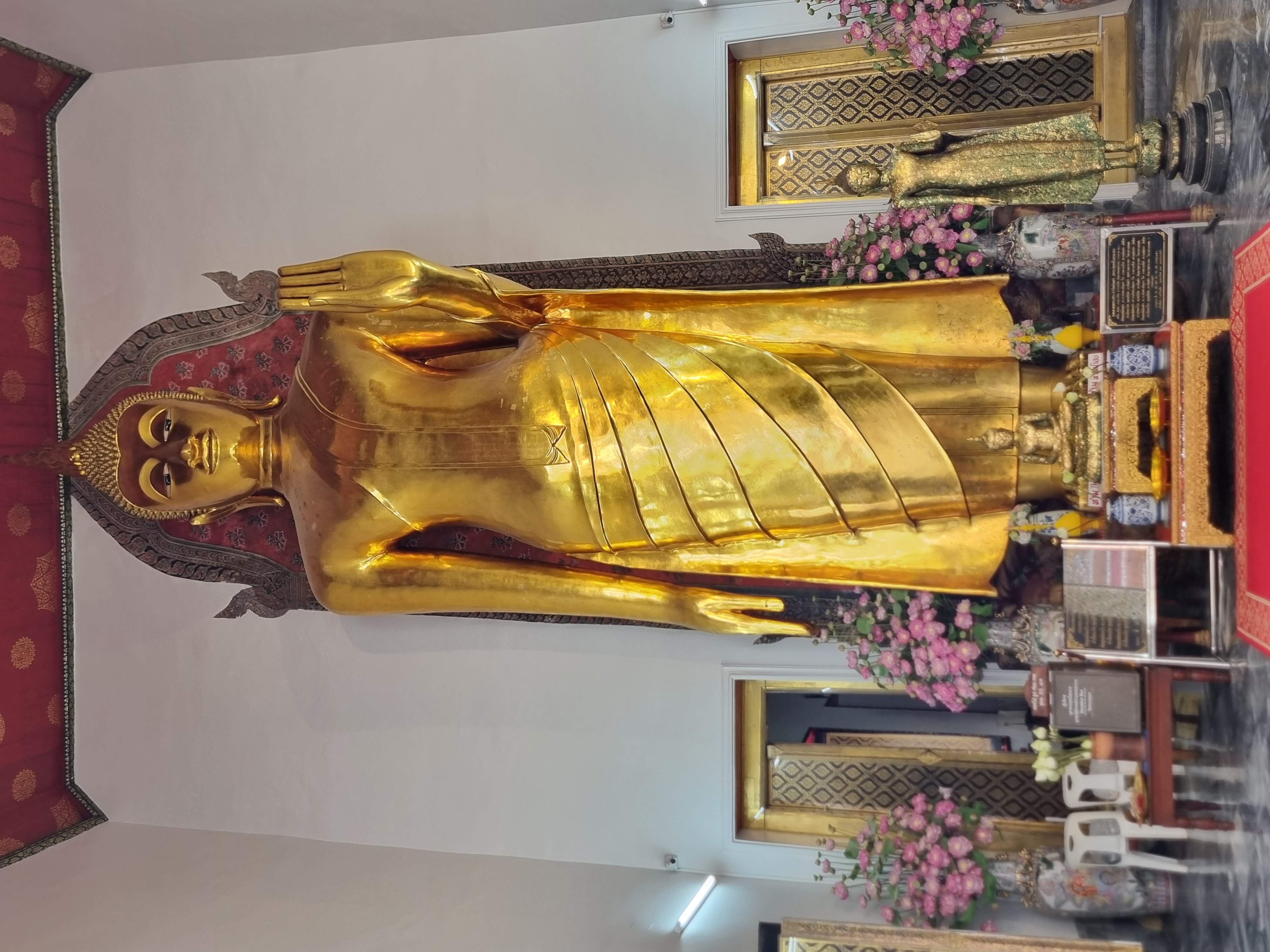 A golden Buddhist-style statue.
