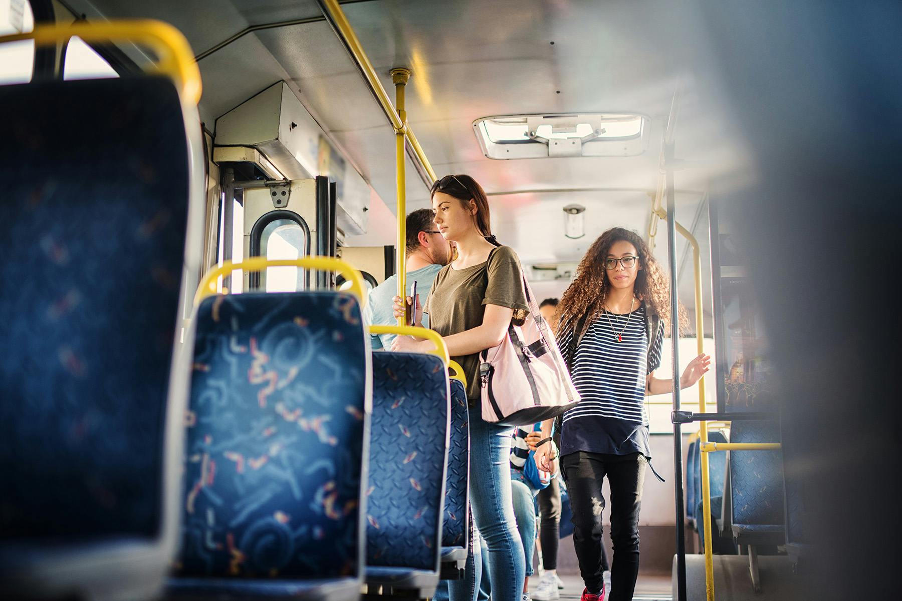 People on a bus