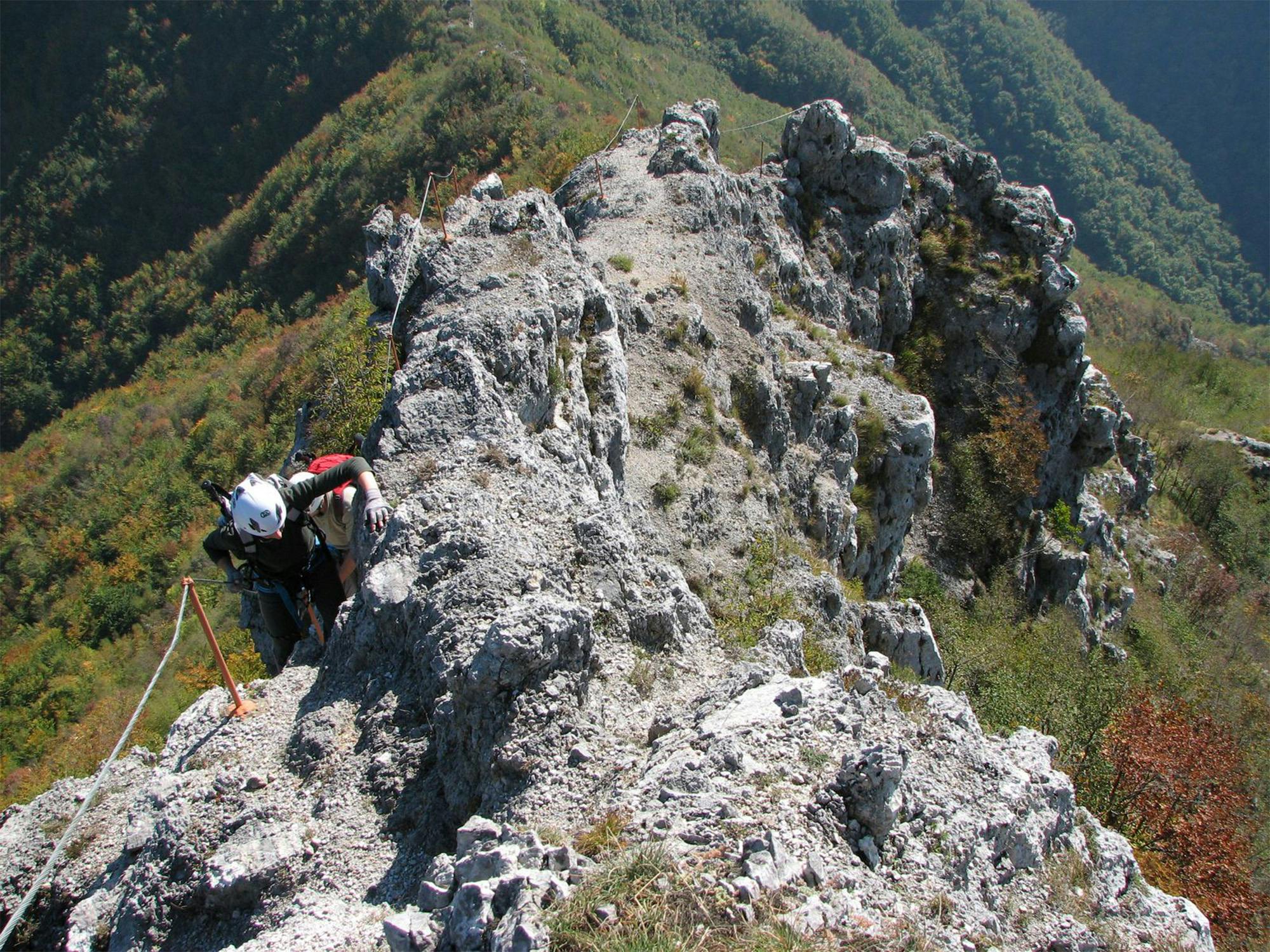 La ferrata Salvatori sul monte Forato