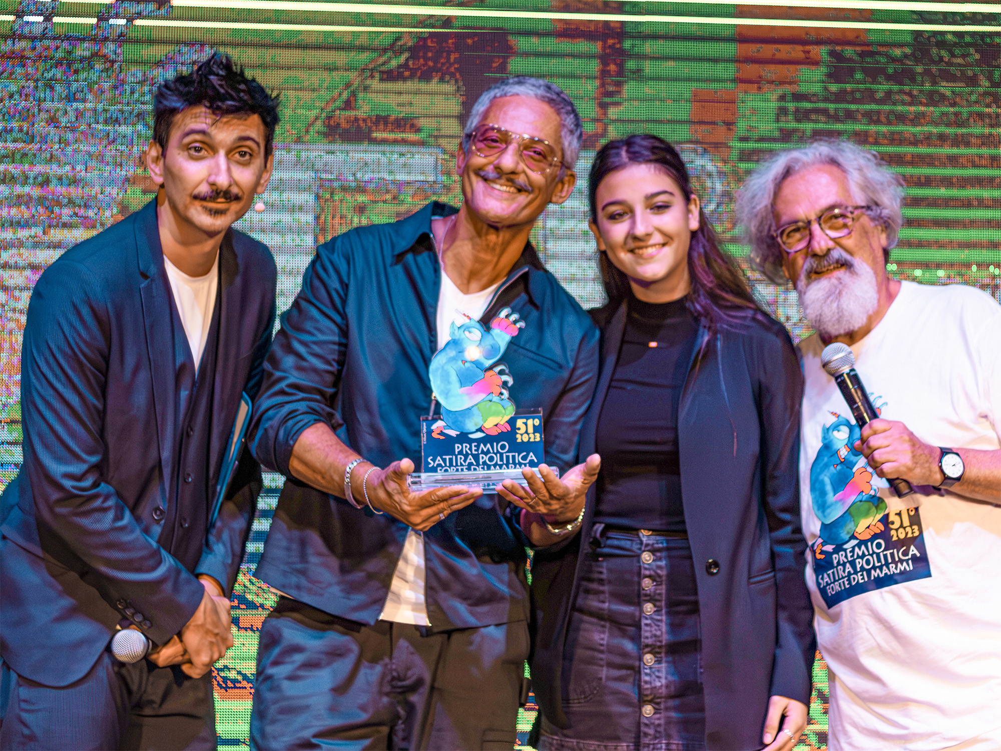 Fiorello premiato nell'edizione 2023 del Premio Satira Forte dei Marmi