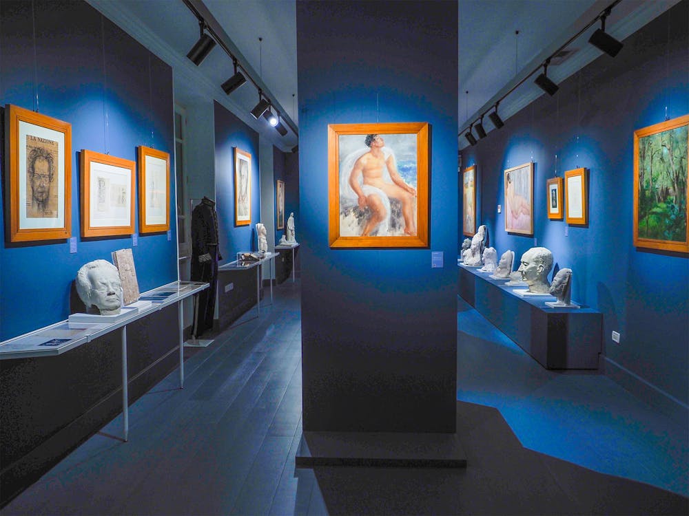Una sala del Museo Quarto Platano di Villa Bertelli a Forte dei Marmi