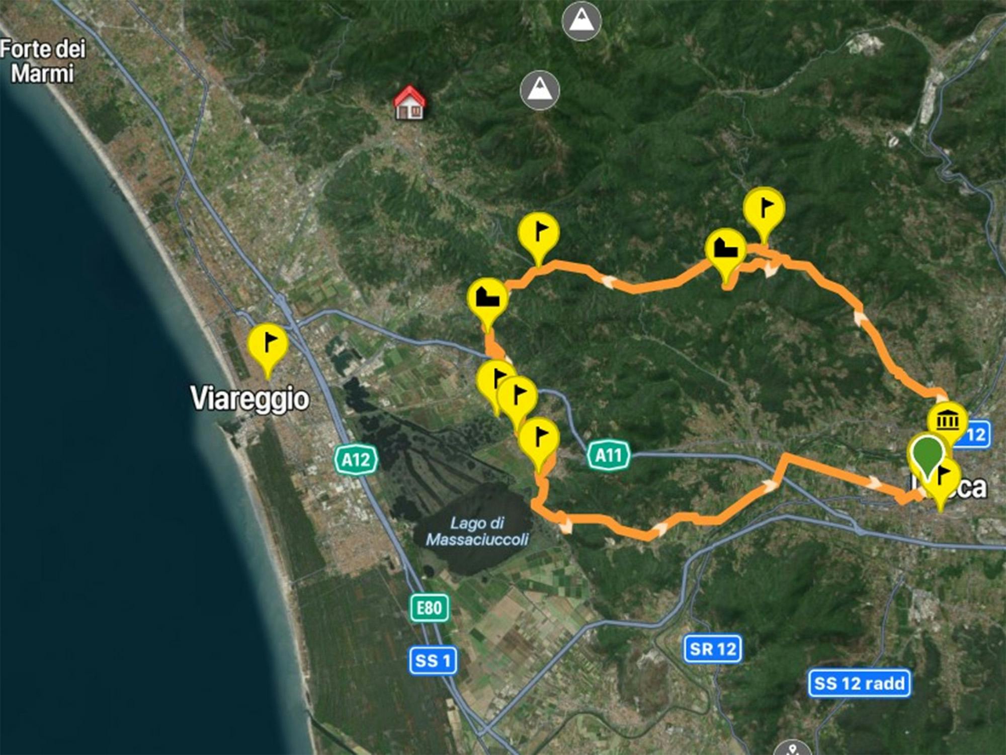 Percorso breve Cammino di Catarsini