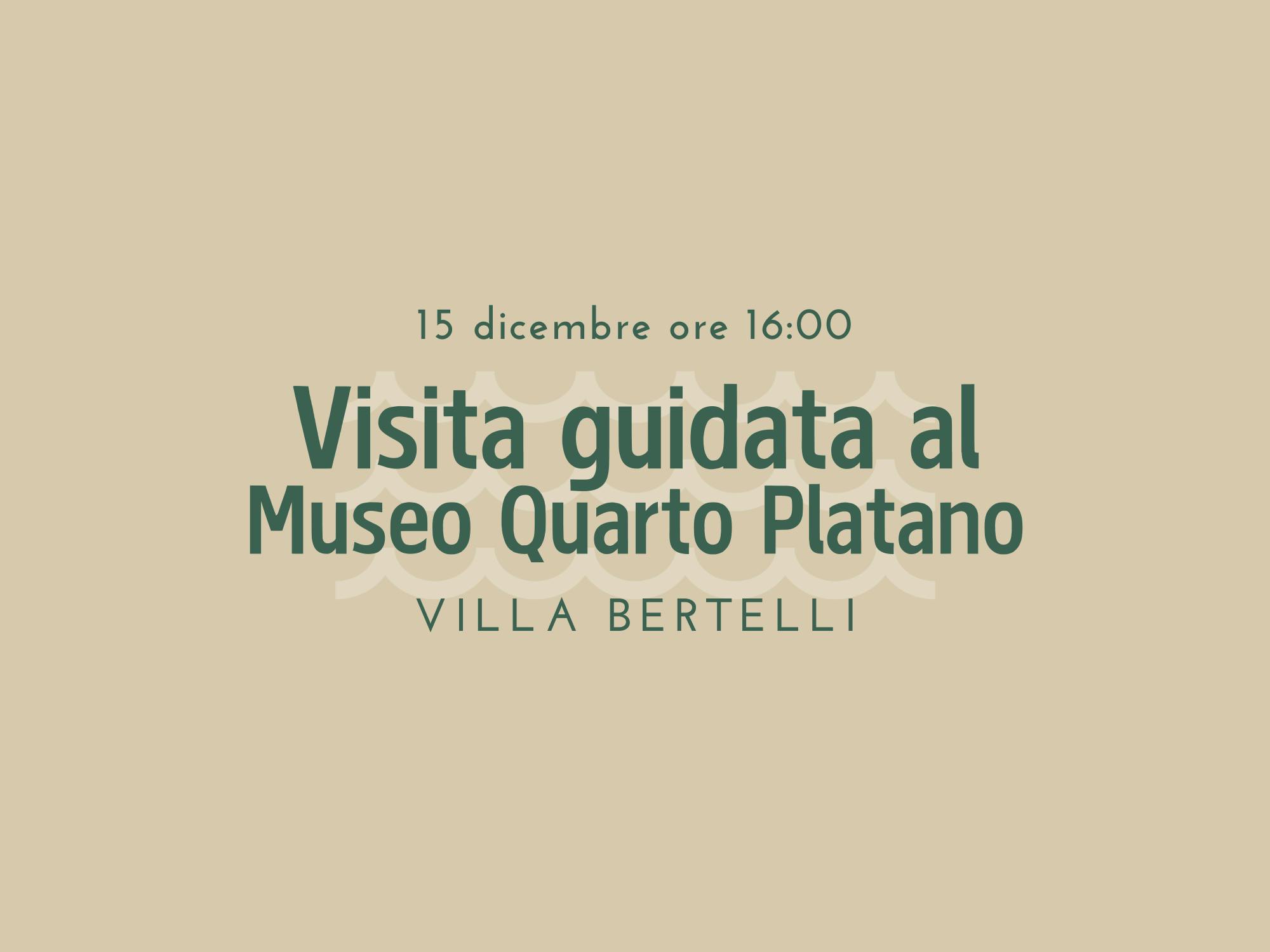 Copertina visita guidata al Museo Quarto Platano