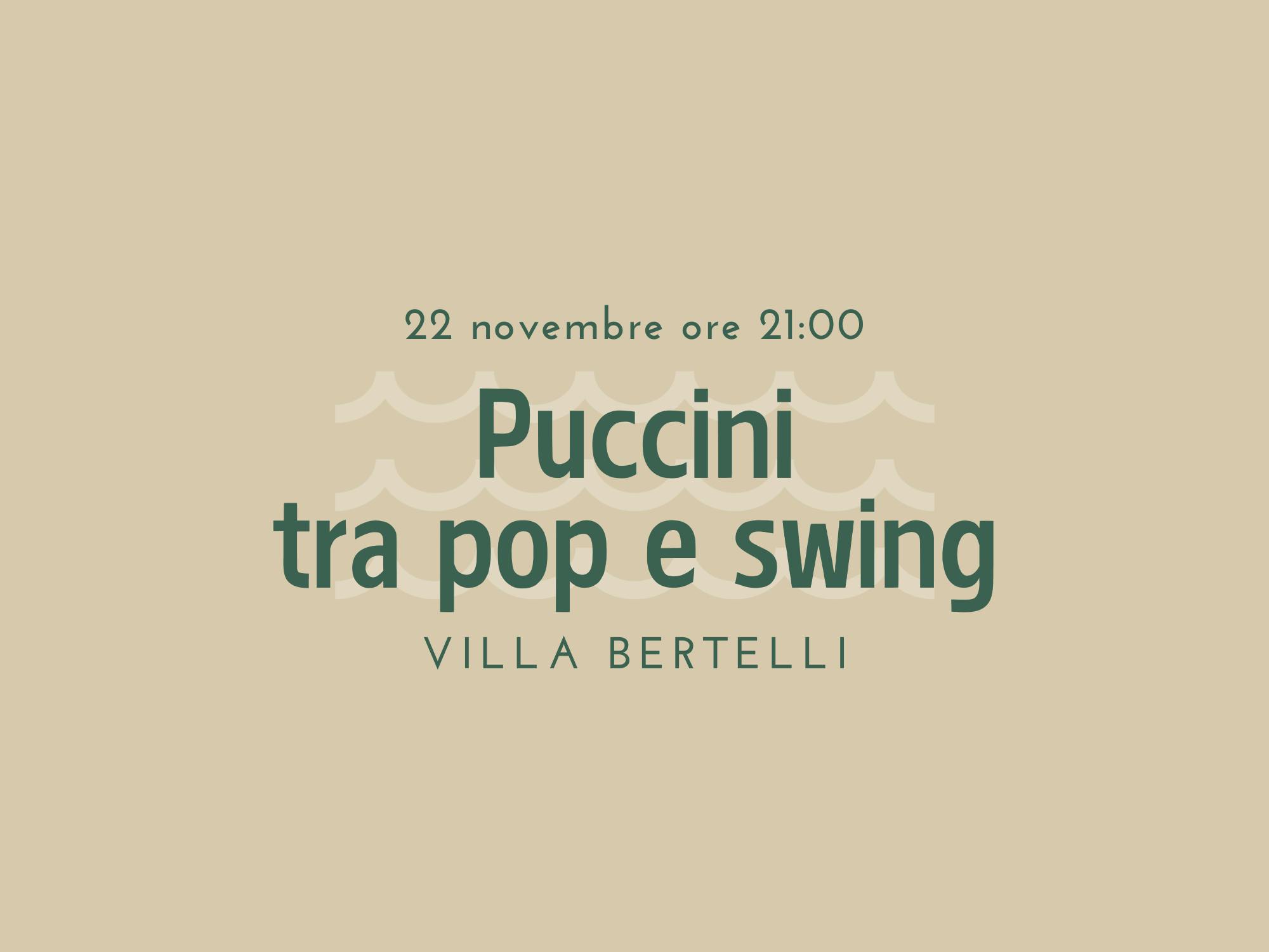 Copertina Puccini tra pop e swing
