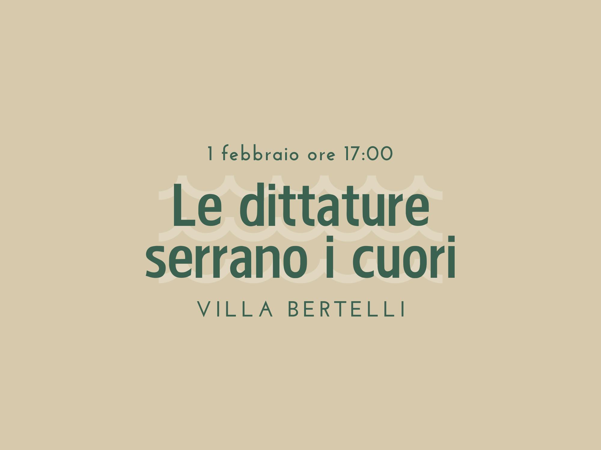 Copertina le dittature serrano i cuori