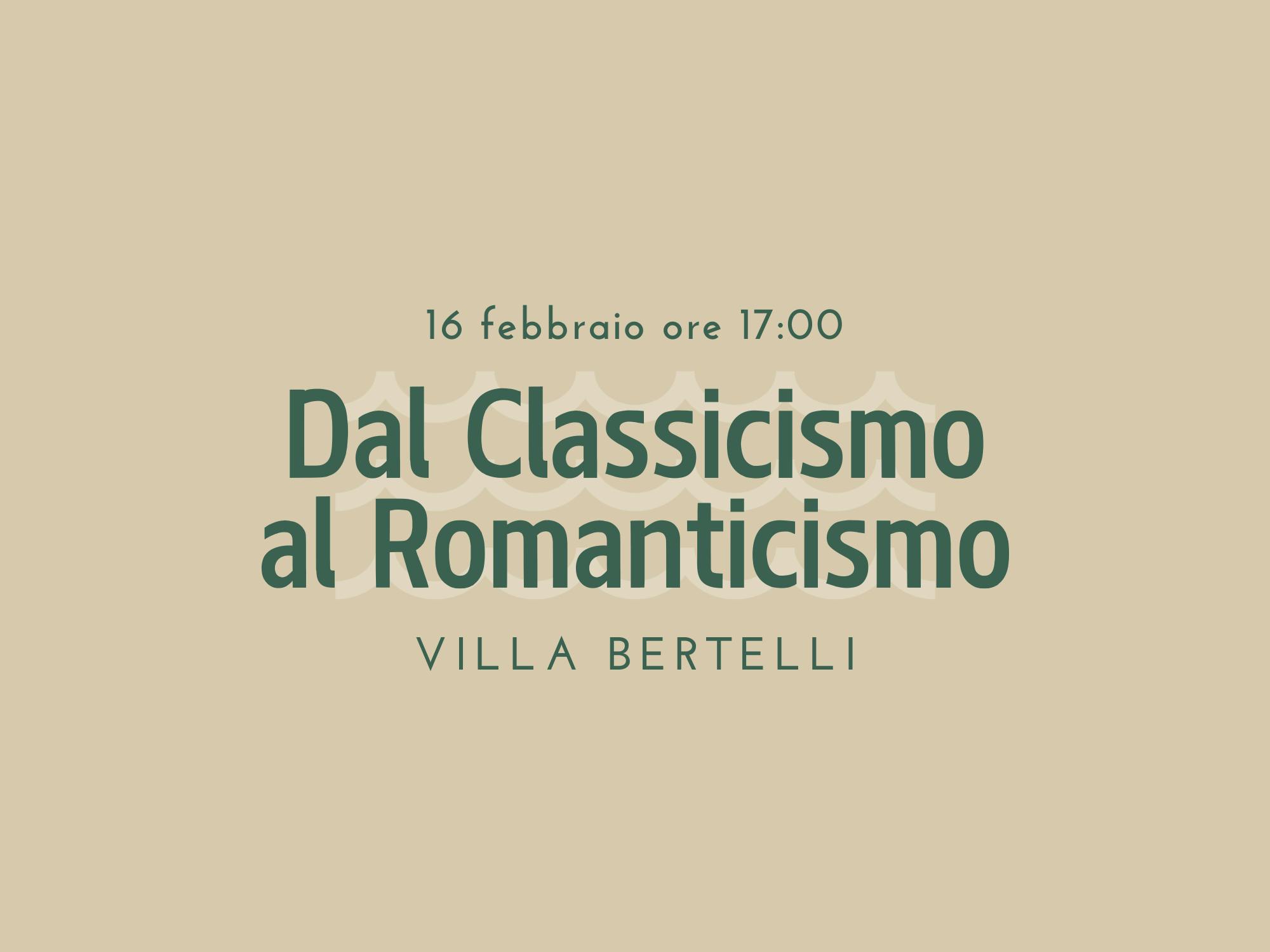 Copertina dal Classicismo al Romanticismo