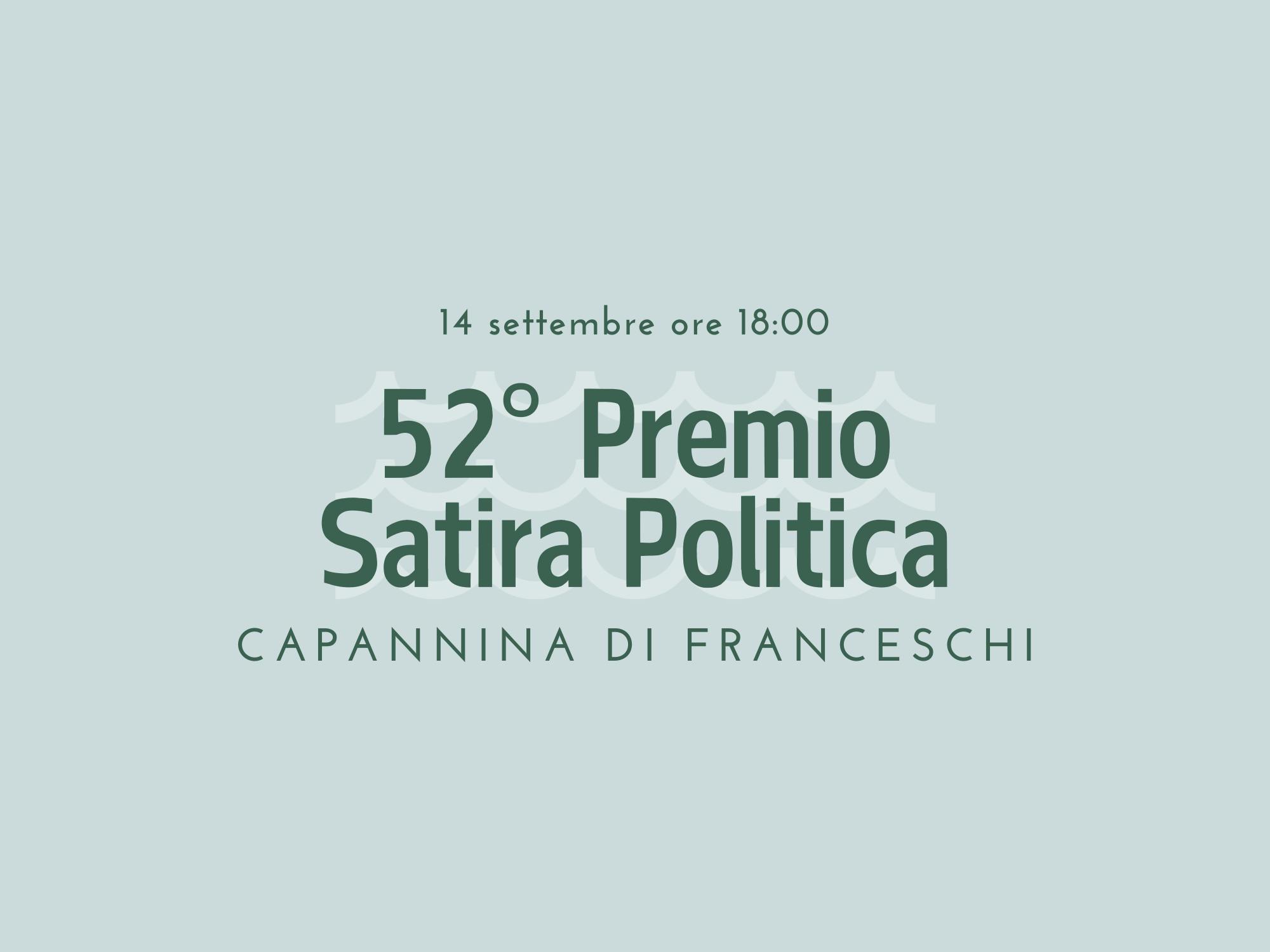 Copertina 52° Premio Satira Politica