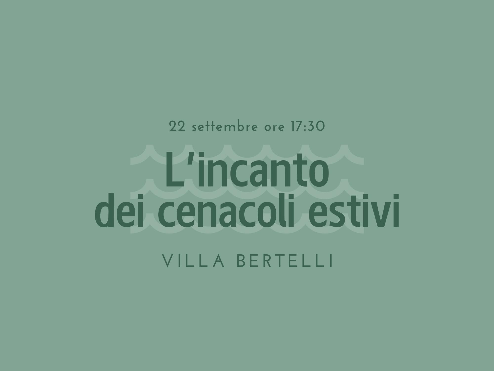 Copertina L'incanto dei cenacoli estivi