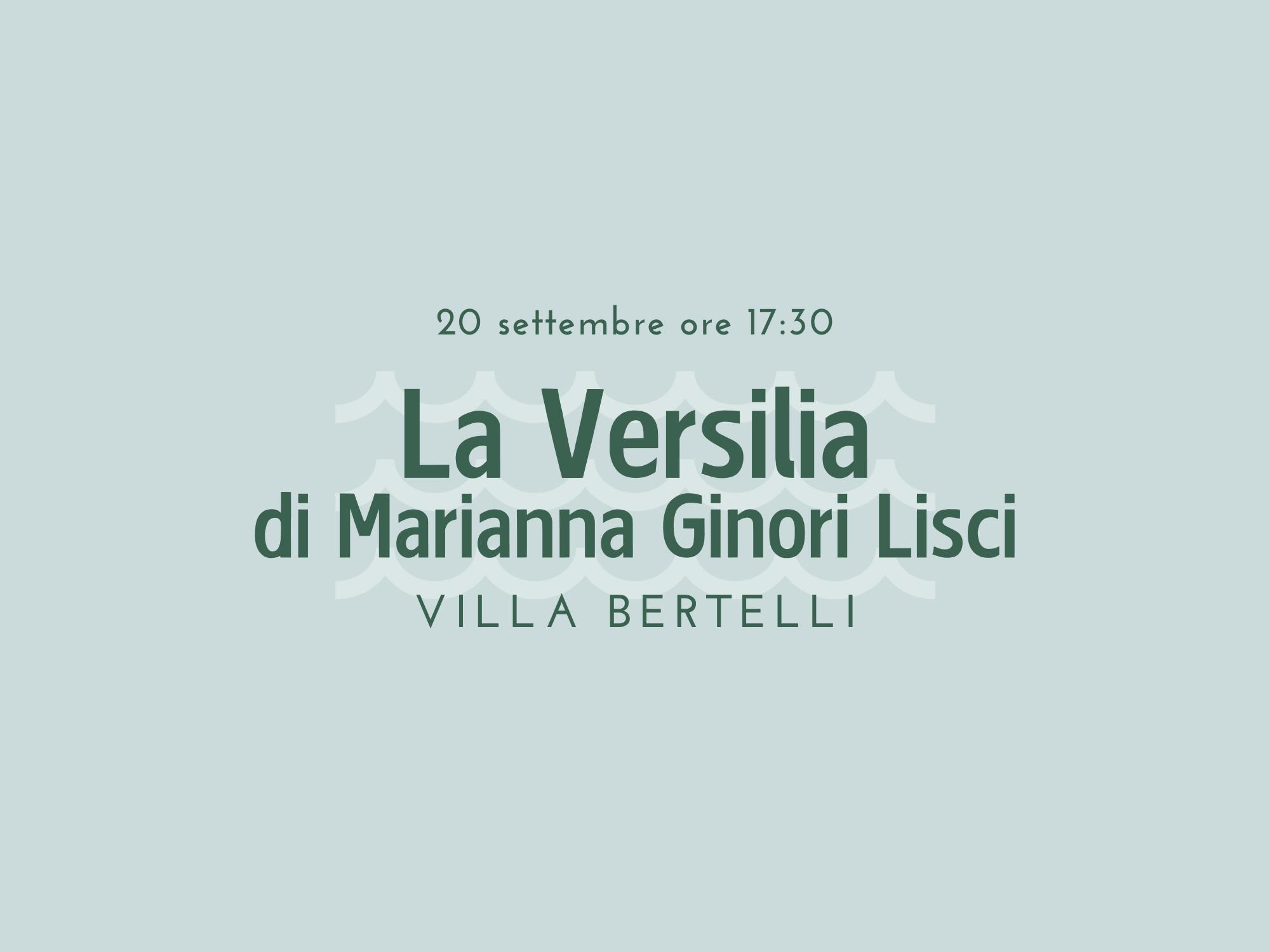 Copertina La Versilia di Marianna Ginori Lisci