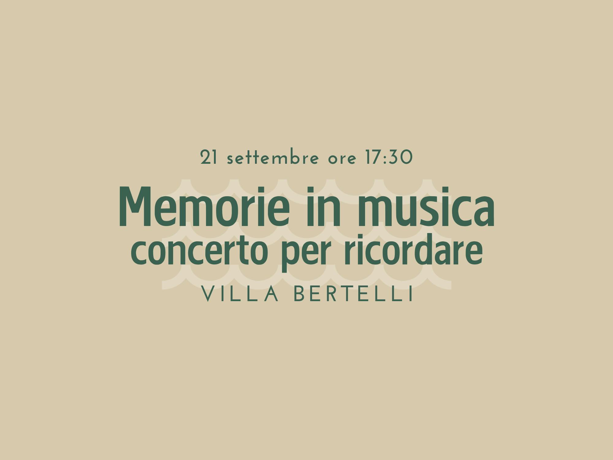 Copertina Memorie in musica