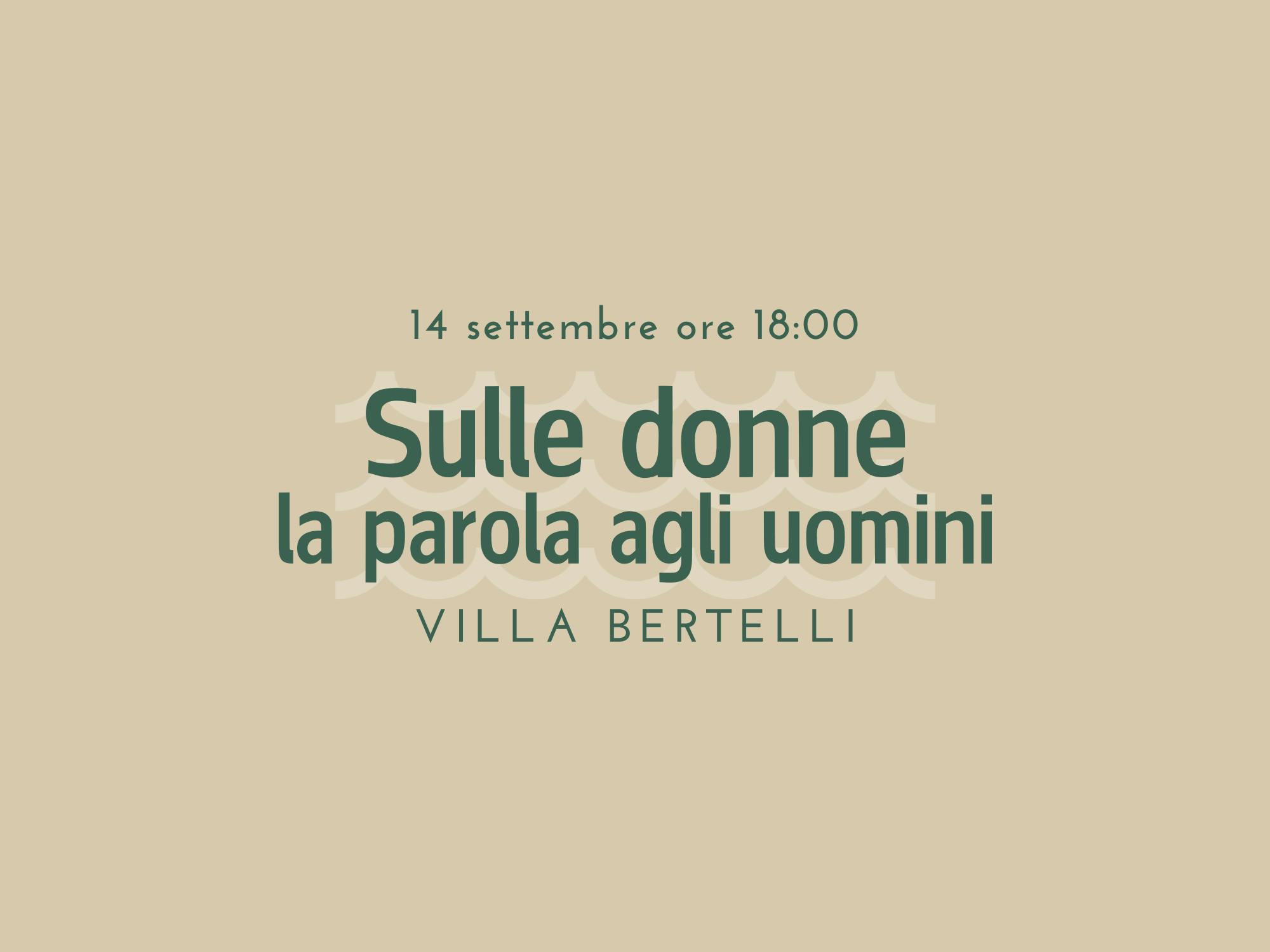 Copertina sulle donne la parola agli uomini