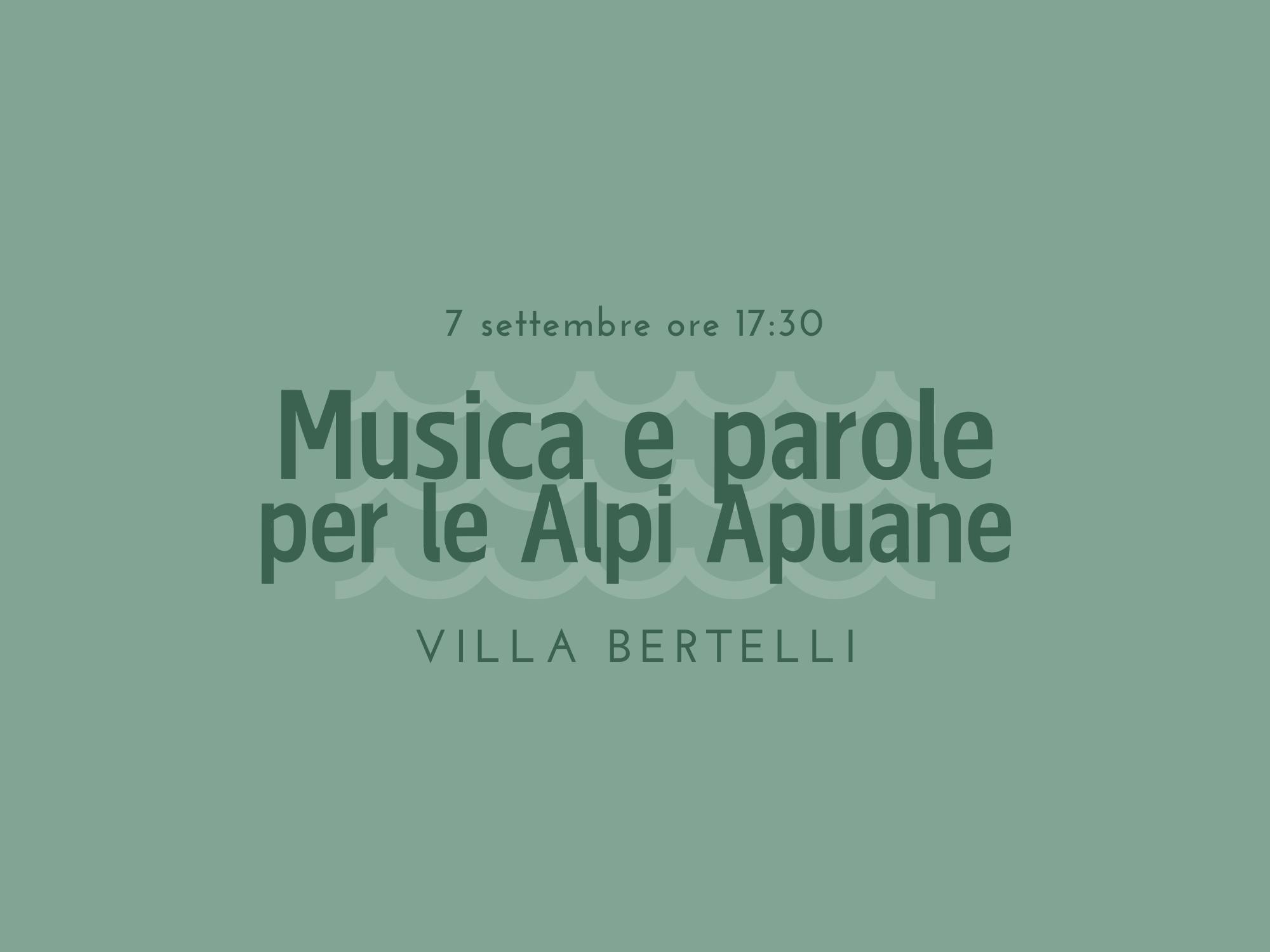 Copertina Musica e parole per le Alpi Apuane