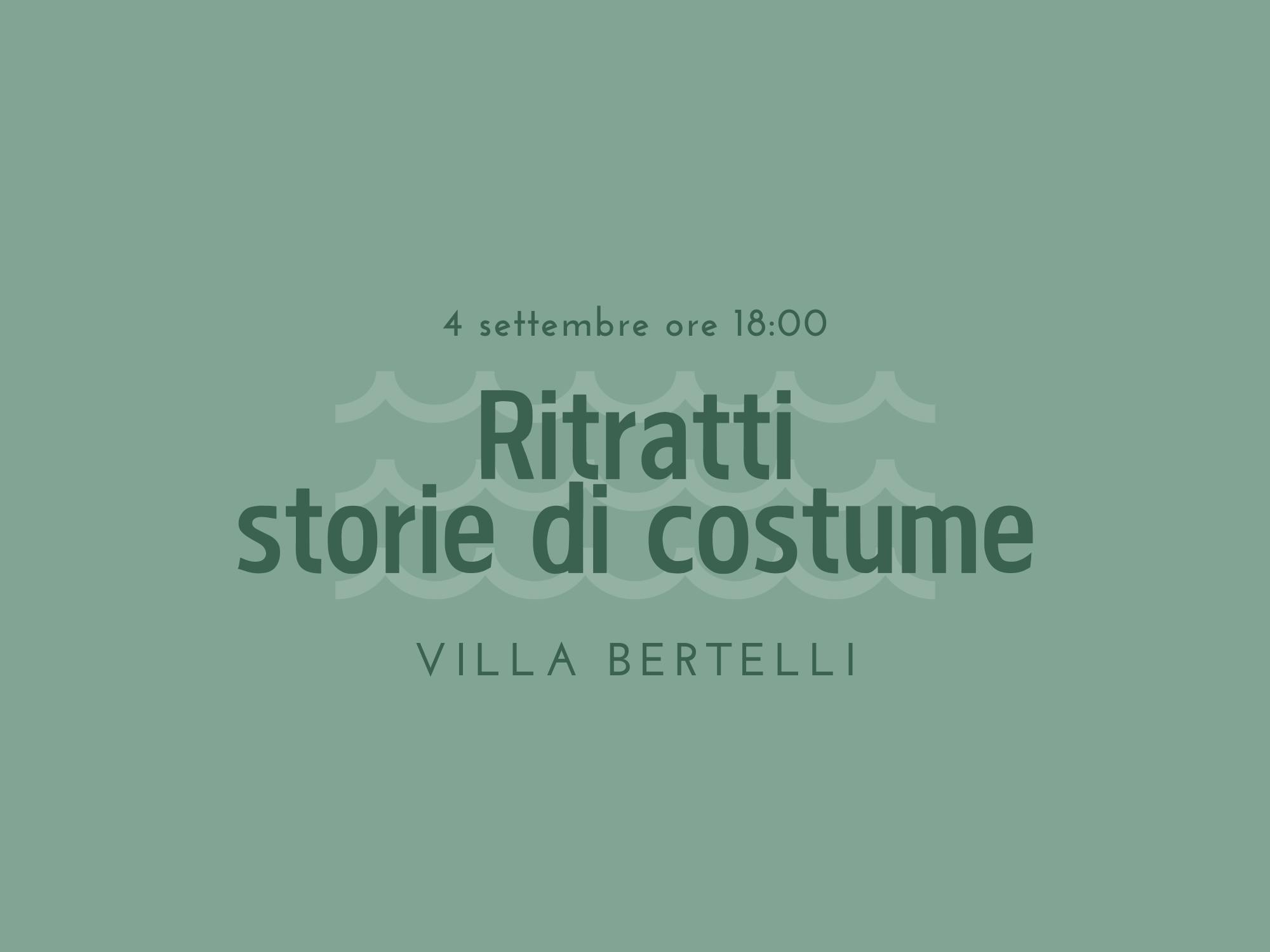 Copertina Ritratti storie di costume