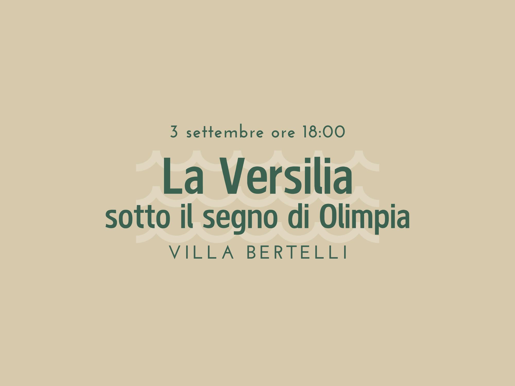 Copertina La Versilia sotto il segno di Olimpia