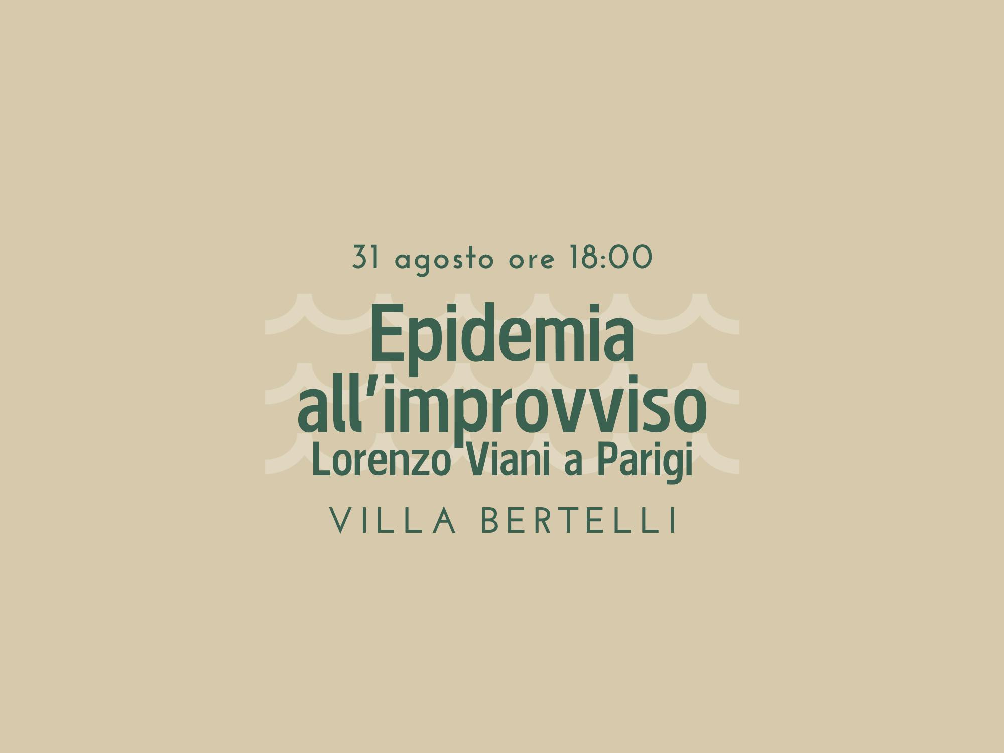 Copertina Epidemia all'improvviso Lorenzo Viani a Parigi