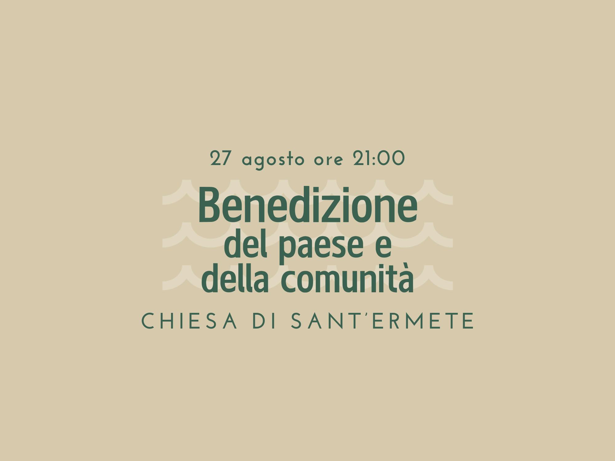 Copertina Benedizione del paese e della comunità