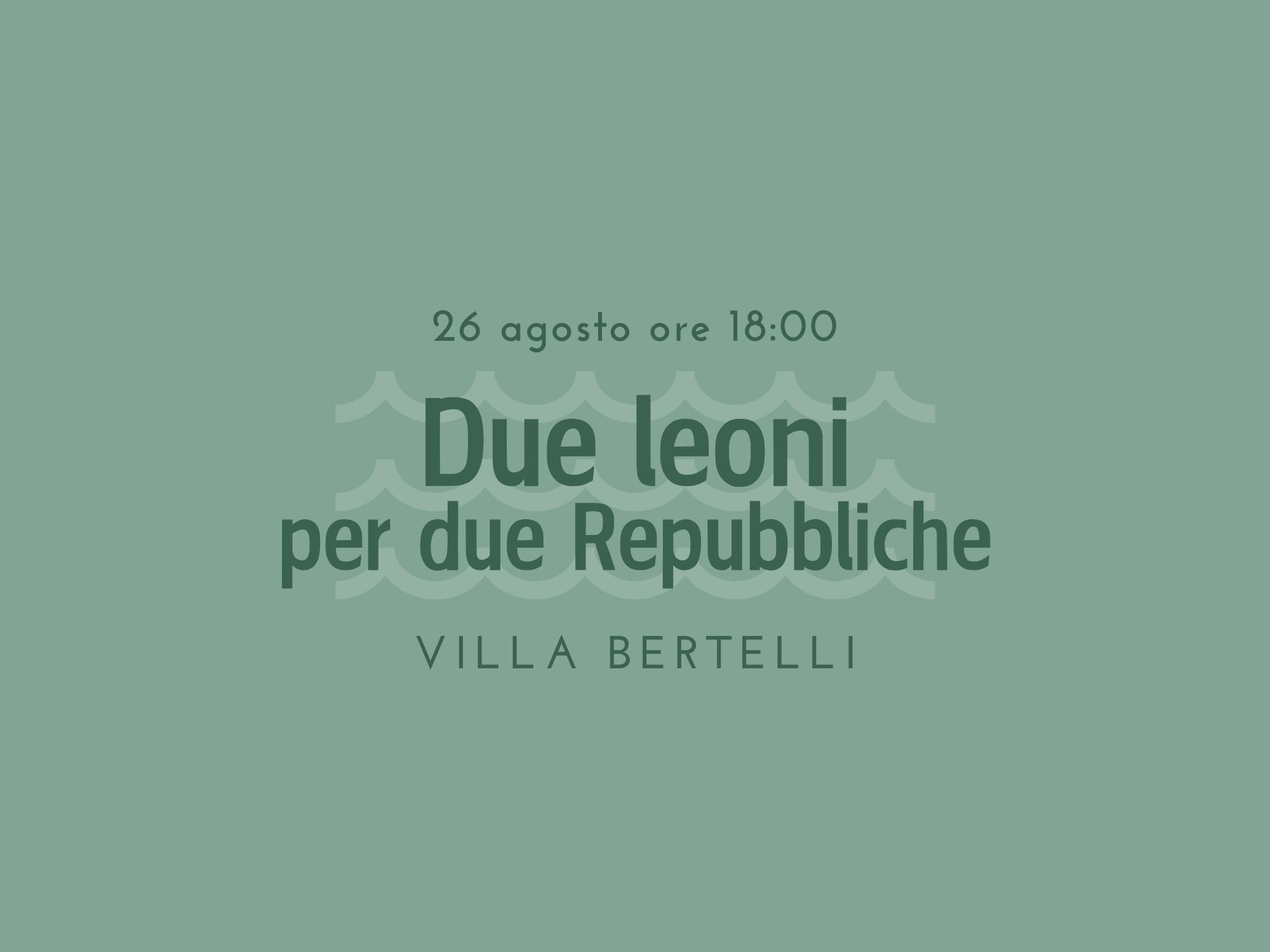 Copertina Due leoni per due Repubbliche