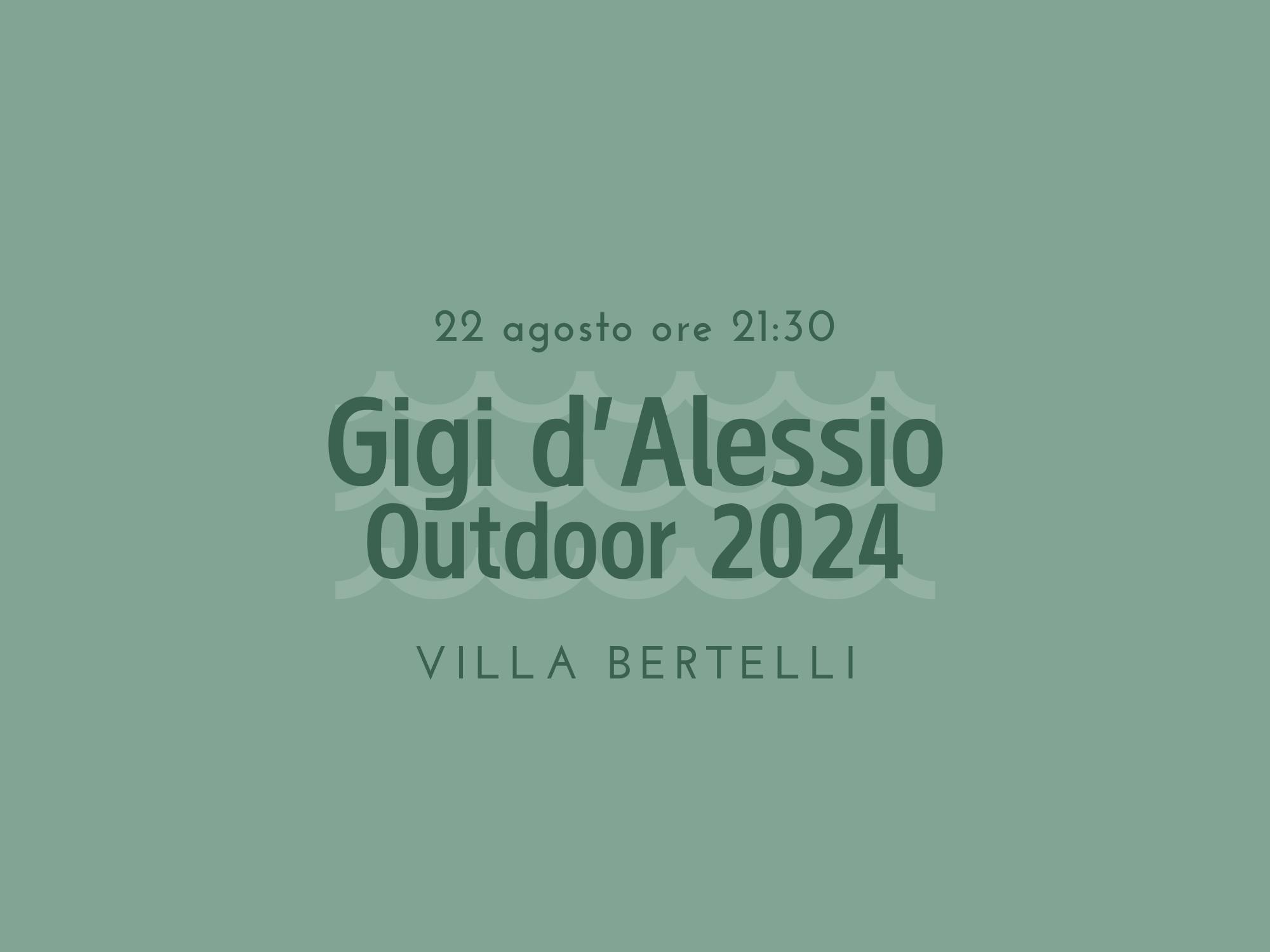 Copertina Gigi D'Alessio Outdoor 2024