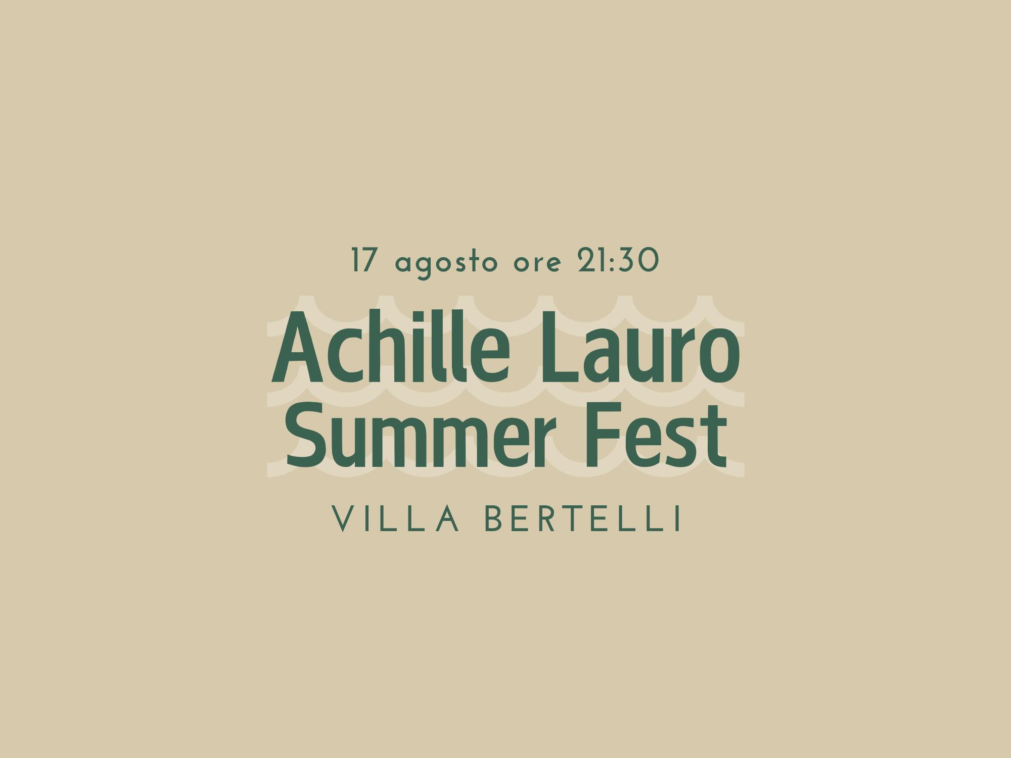 Copertina Achille Lauro Summer Fest