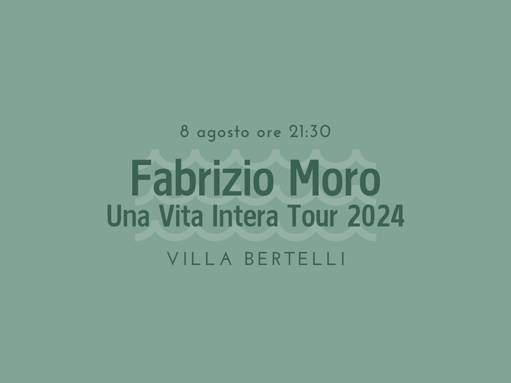 Copertina Fabrizio Moro Una vita intera tour