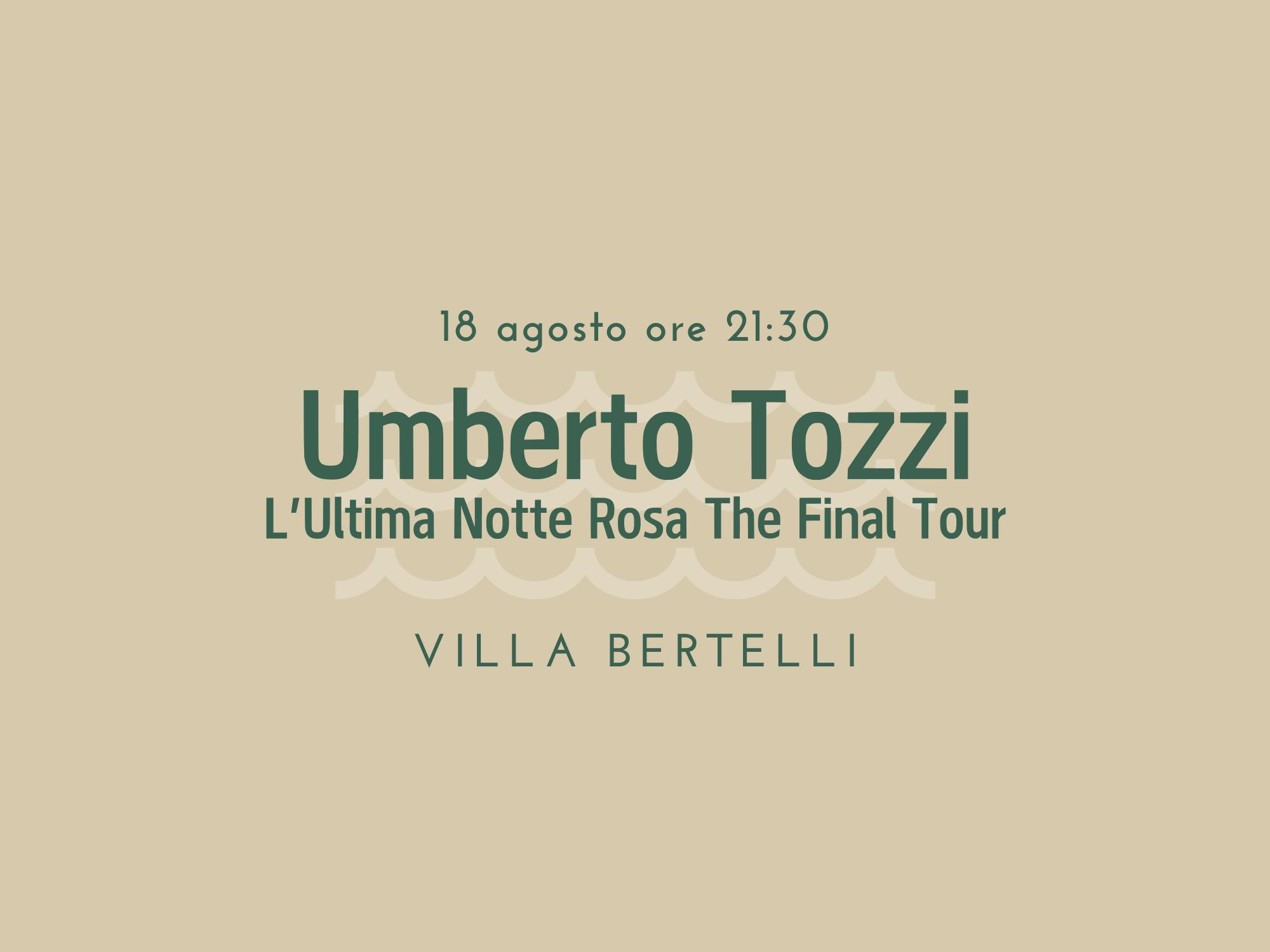Copertina Umberto Tozzi L'Ultima Notte Rosa
