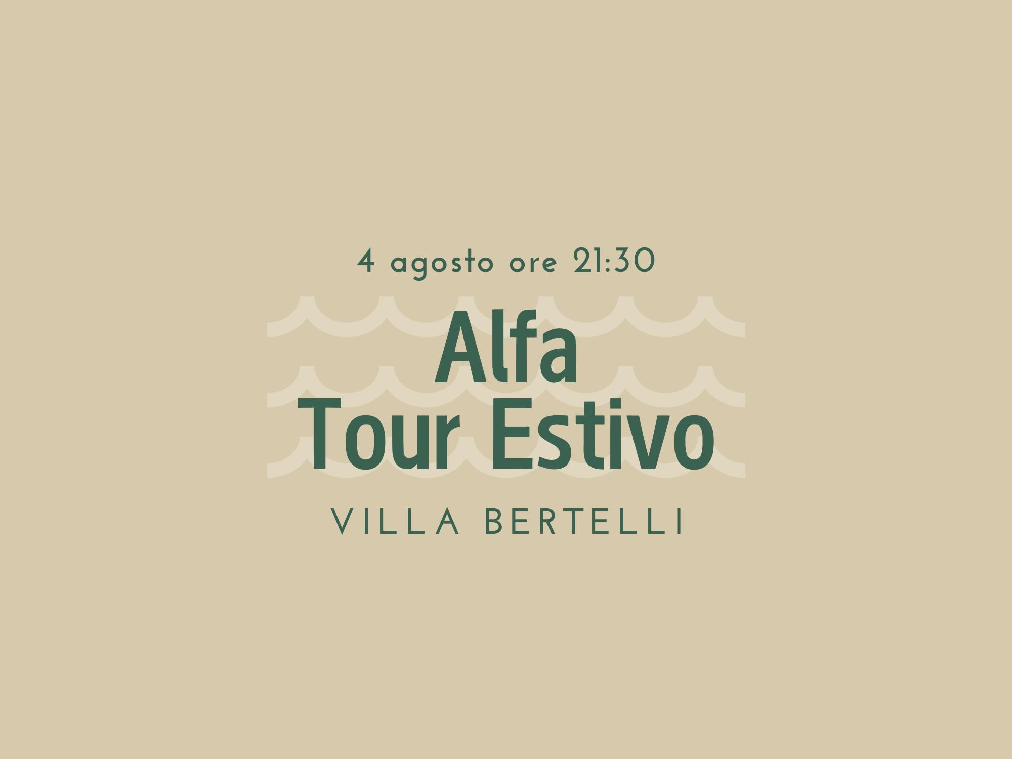 Copertina Alfa Tour Estivo