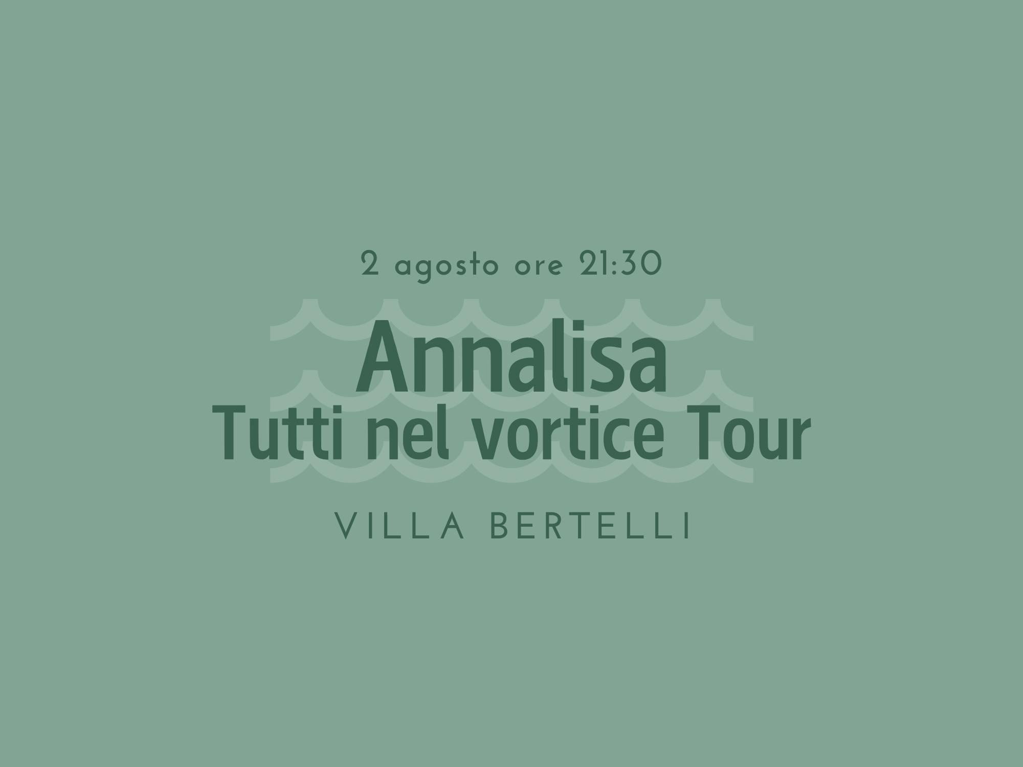 Copertina Annalisa Tutti nel vortice Tour