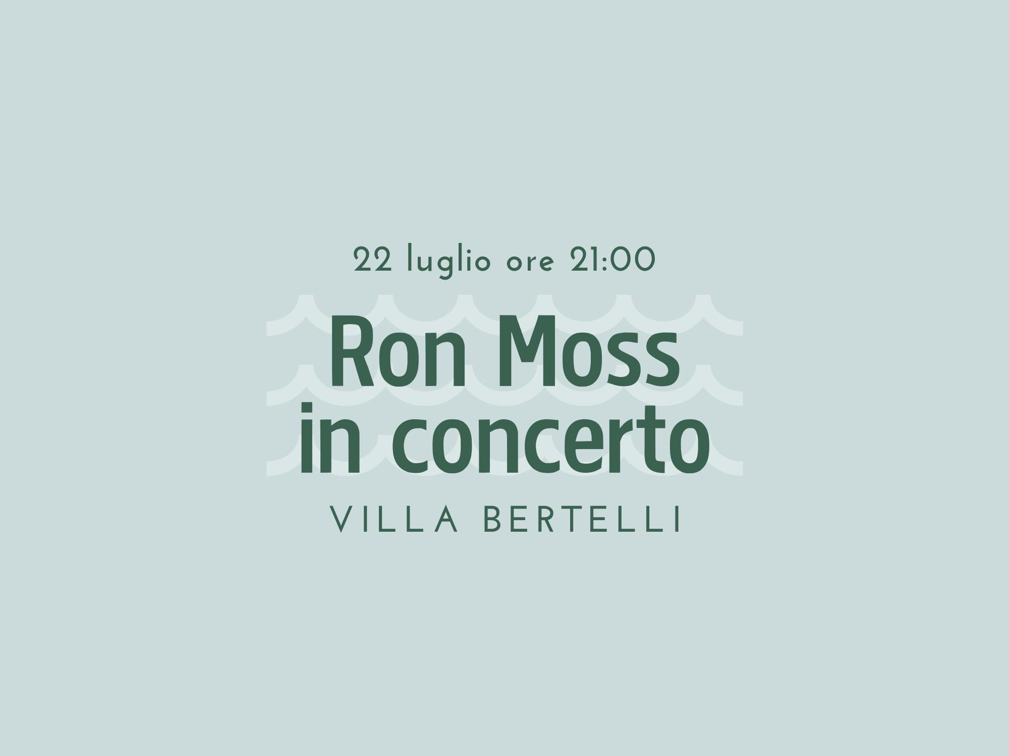 Copertina Ron Moss in cncerto