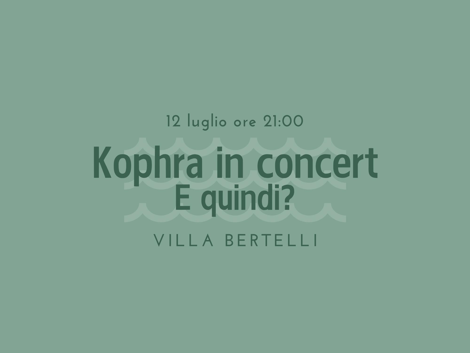 Copertina Kophra in concert