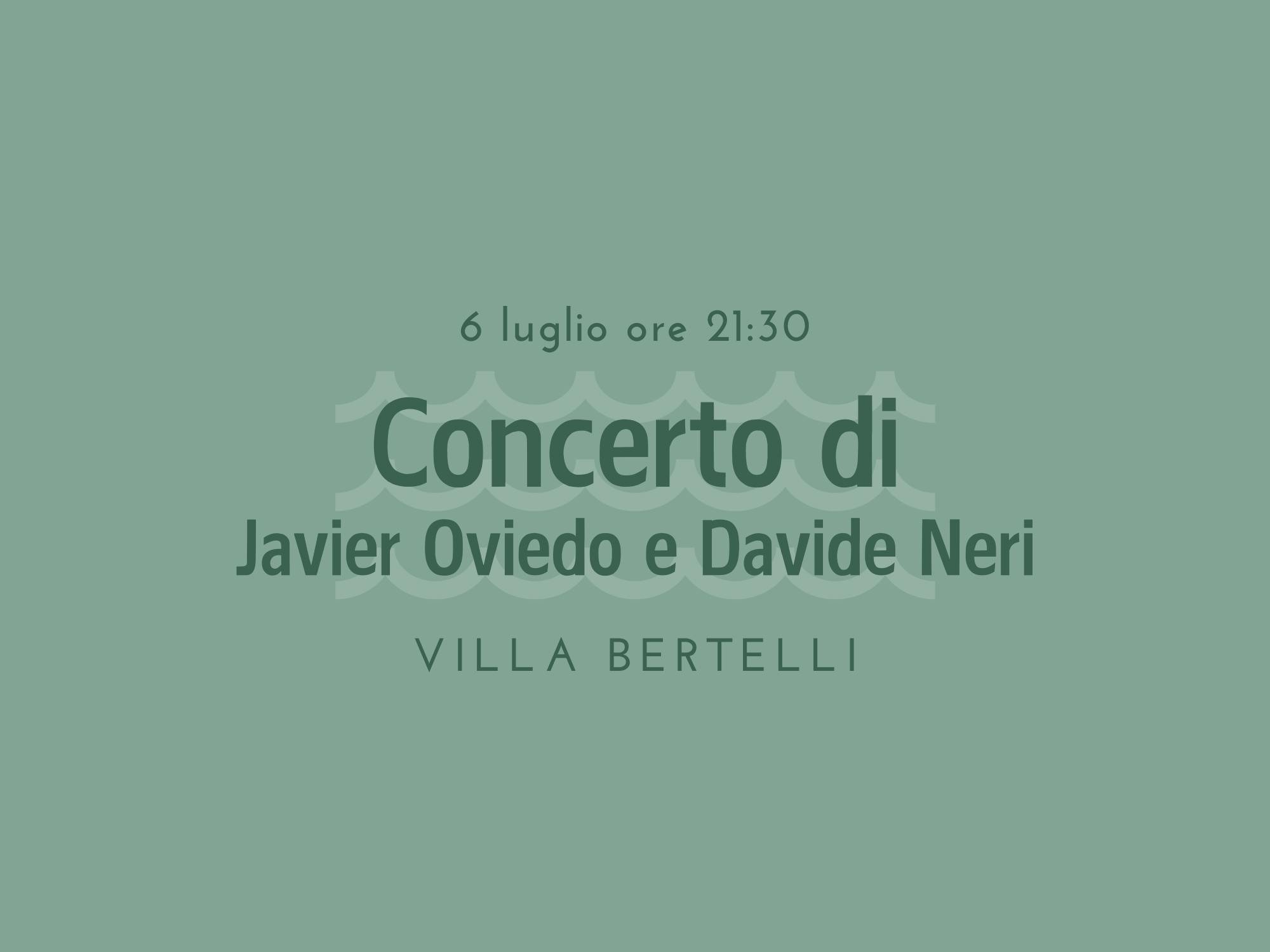 Copertina Concerto Javier Oviedo e Davide Neri