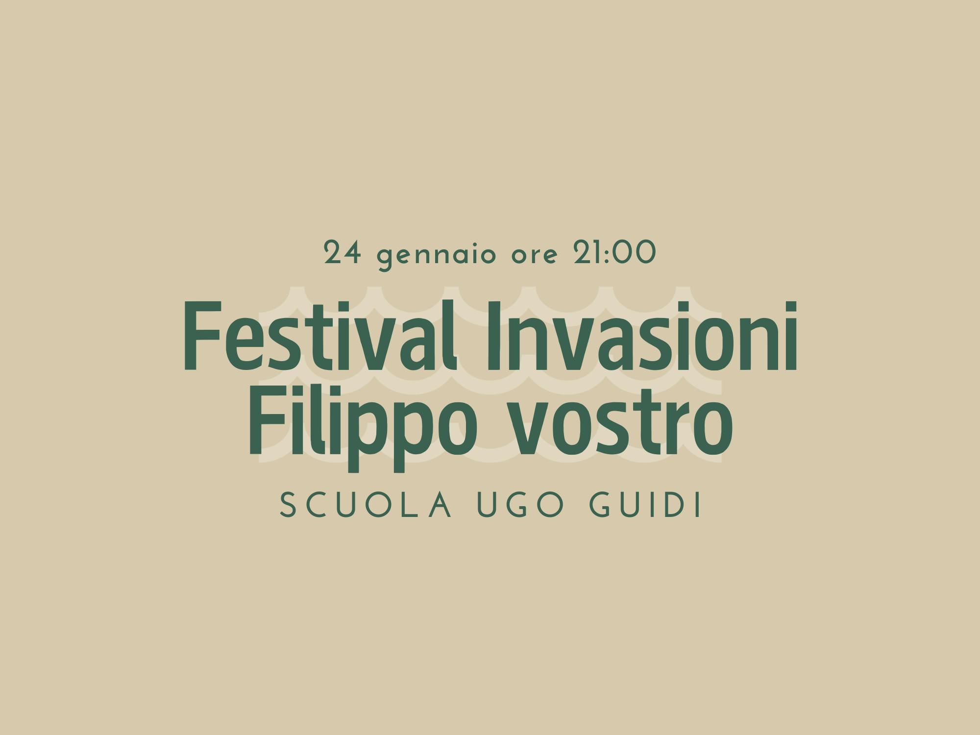 Copertina Festival Invasioni: Filippo vostro
