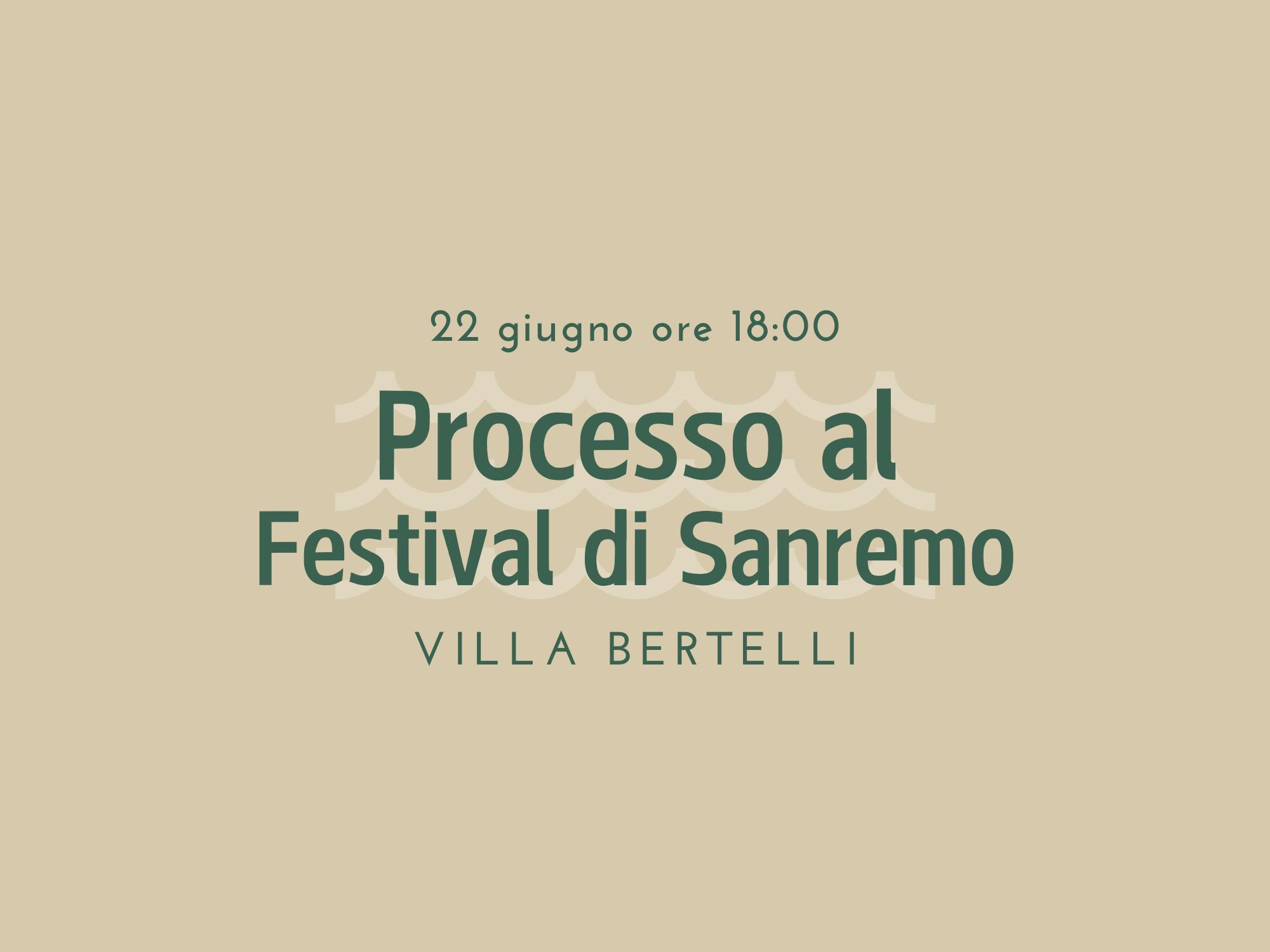 Copertina Processo al Festival di Sanremo