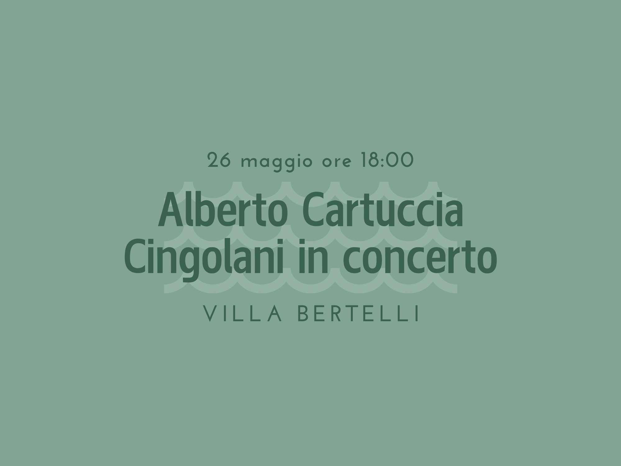 Copertina Alberto Cartuccia Cingolani in concerto