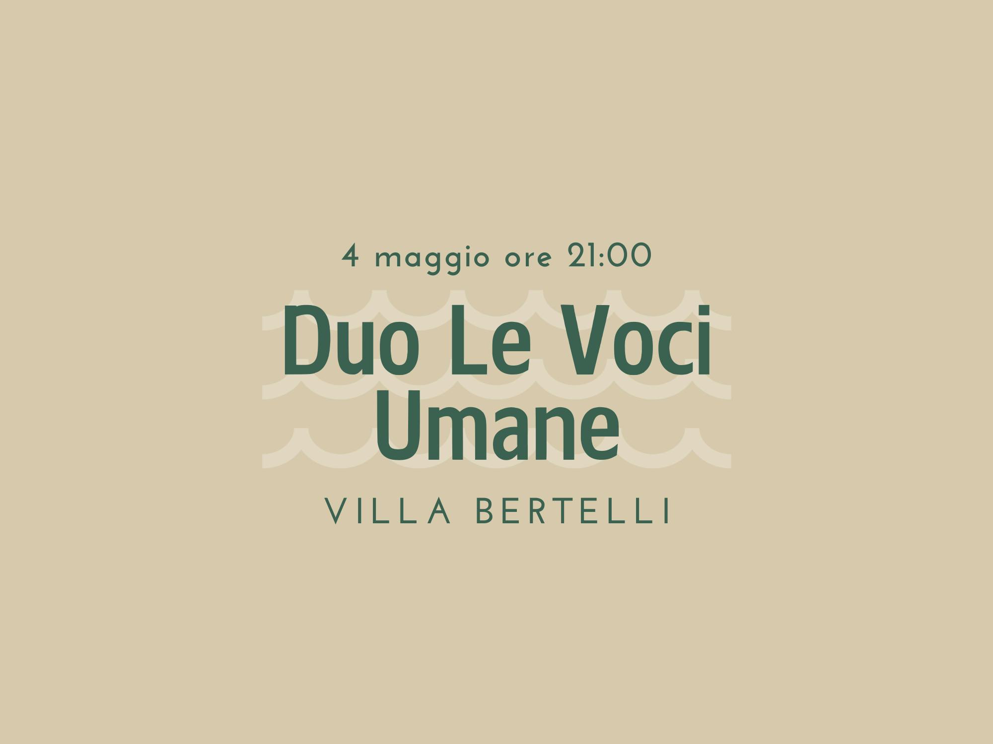 Copertina Duo Le Voci Umane