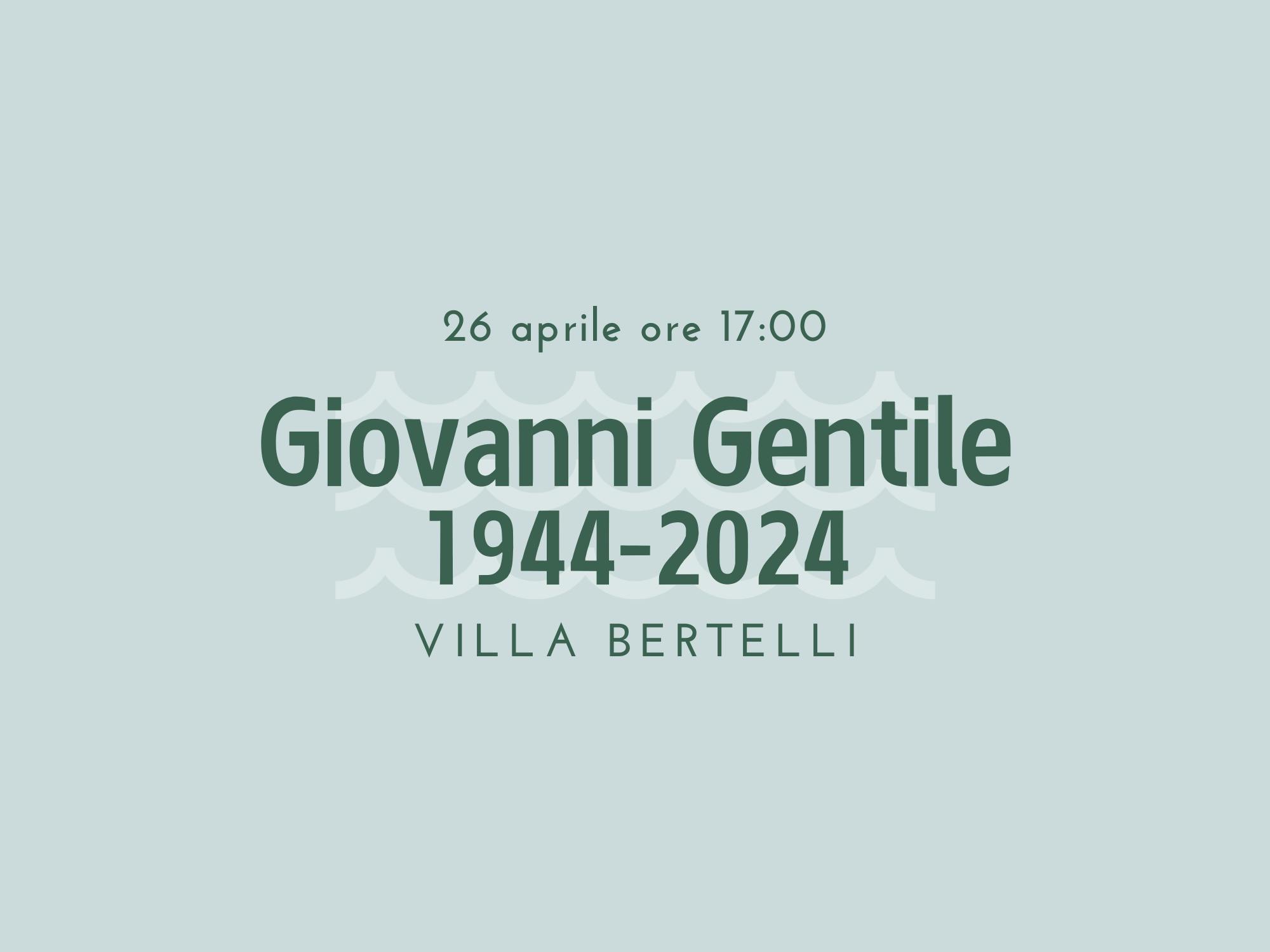 Copertina Giovanni Gentile 1944-2024
