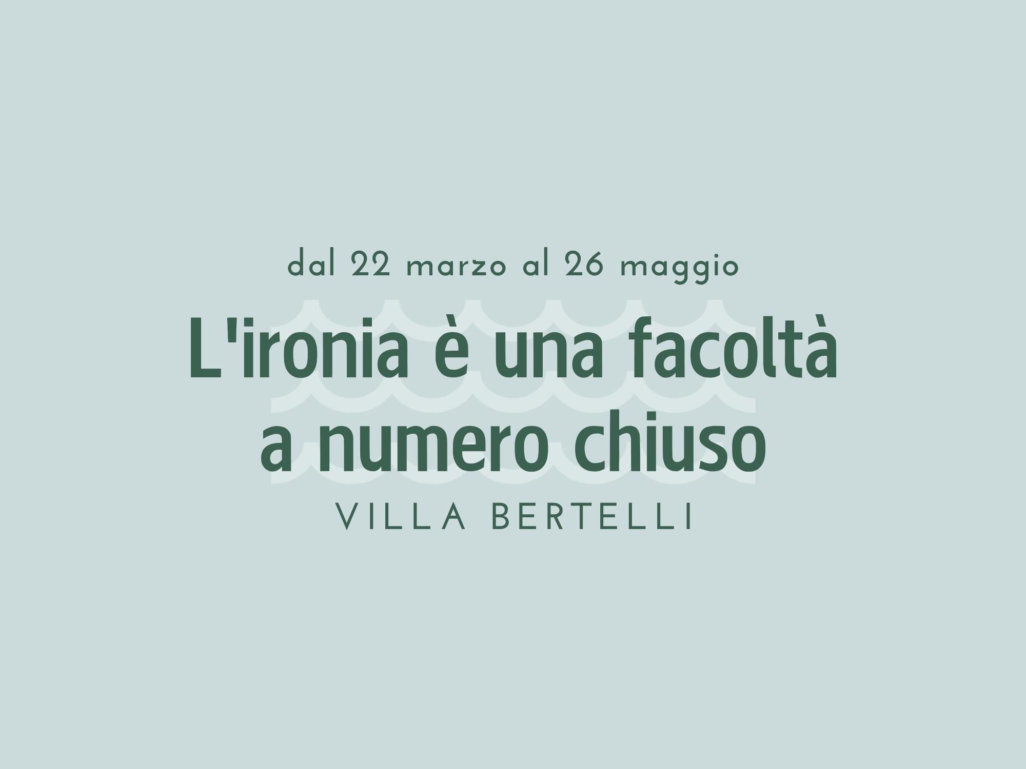 Copertina L'ironia è una facoltà a numero chiuso