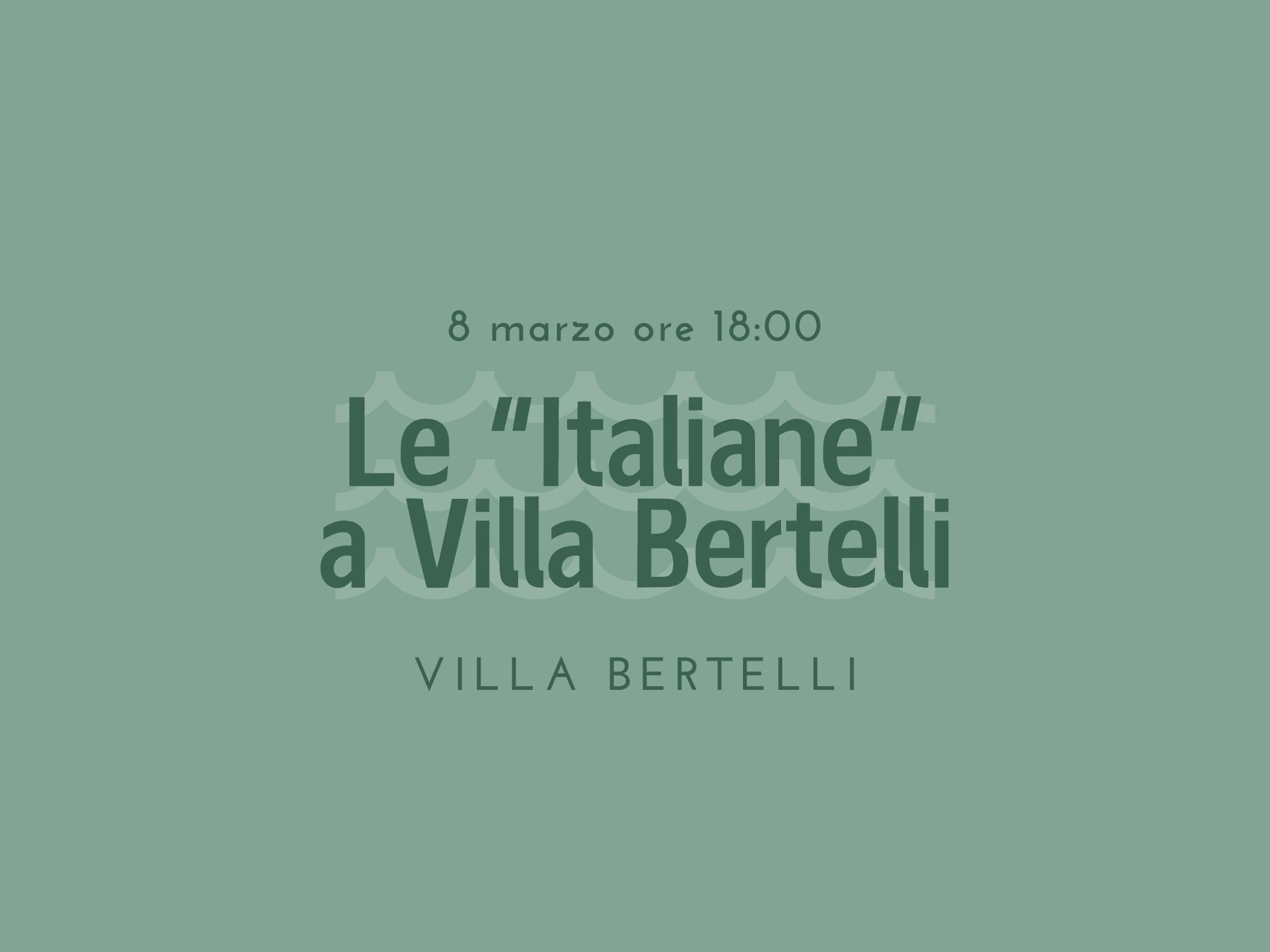 Copertina Le "Italiane" a Villa Bertelli