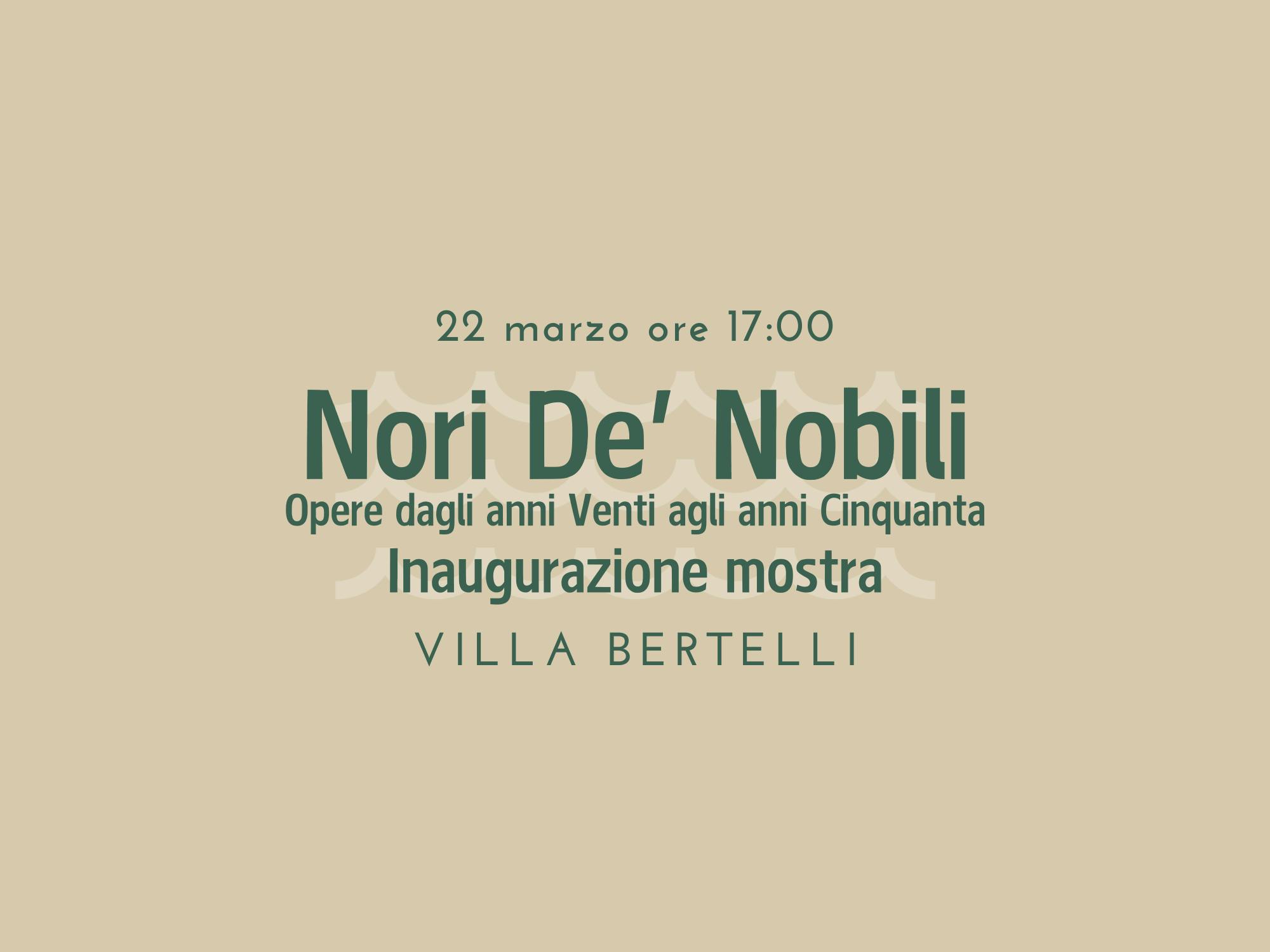 Coopertina inaugurazione mostra Nori de' Nobili