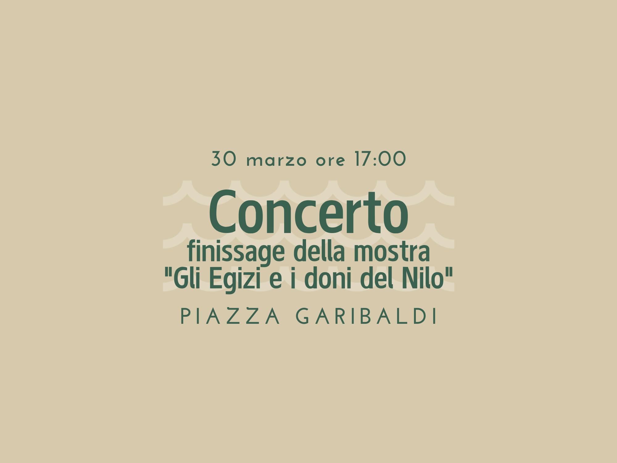 Copertina Concerto di finissage mostra Egizi