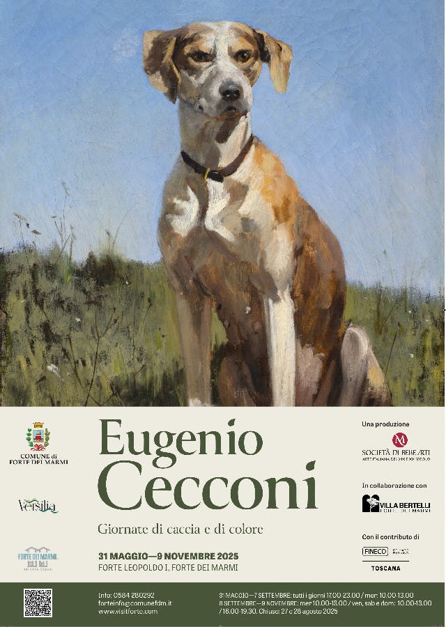 Manifesto mostra "Eugenio Cecconi. Giornate di caccia e di colore"