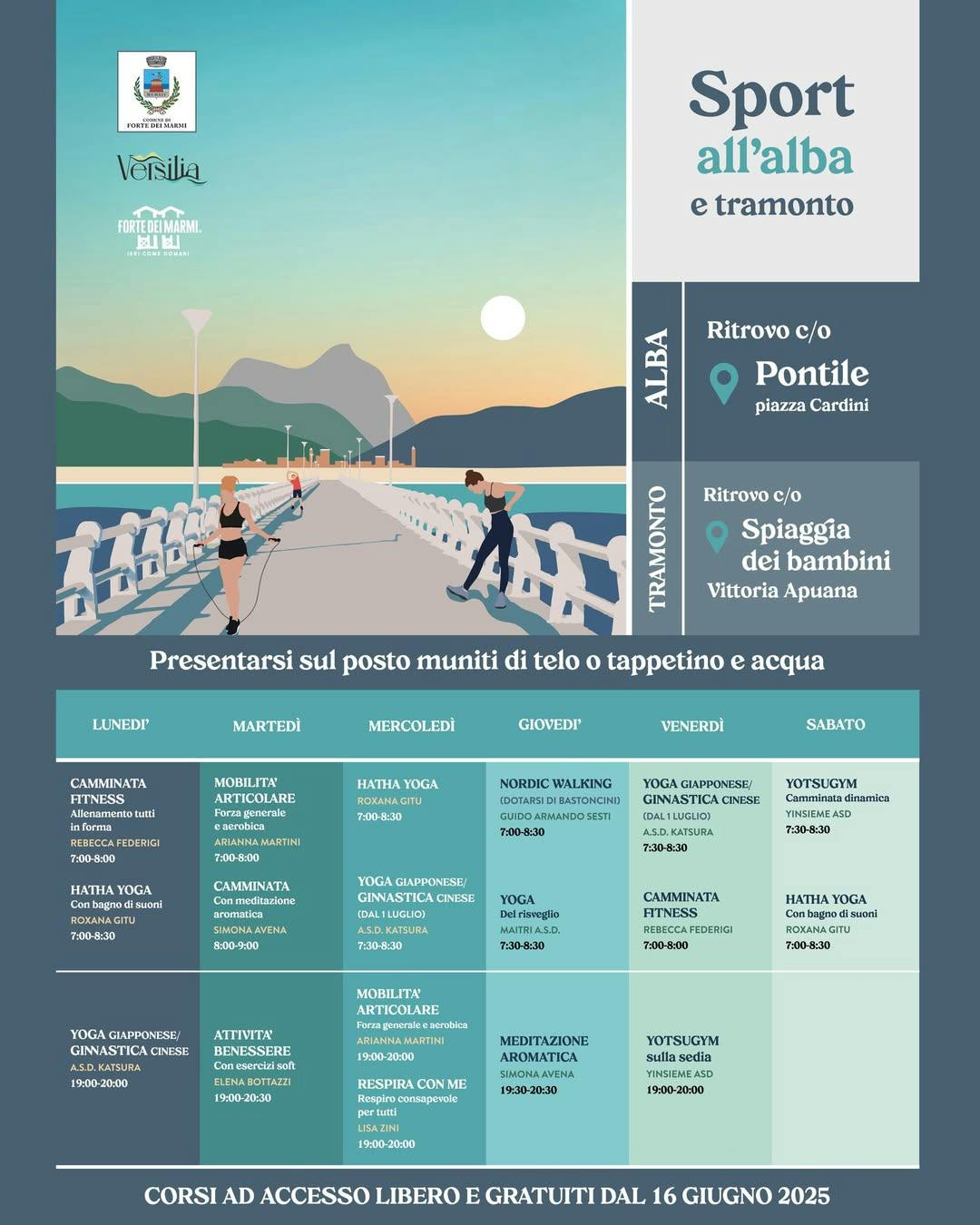 Locandina Sport all'alba e al tramonto 2025