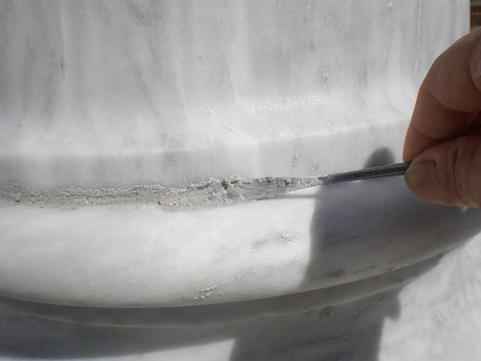 La Fontana di piazza Garibaldi durante il restauro