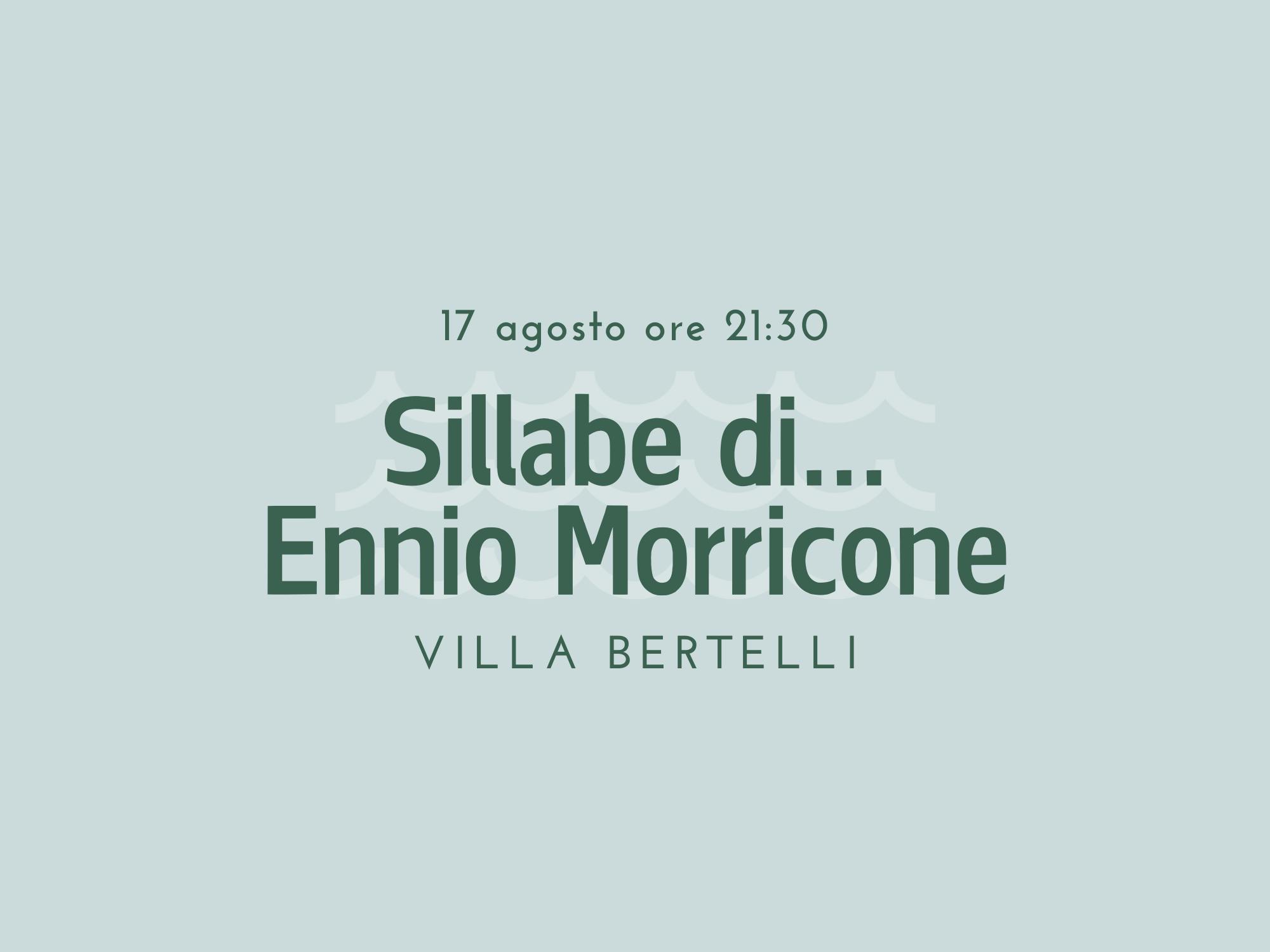 Sillabe di...Ennio Morricone