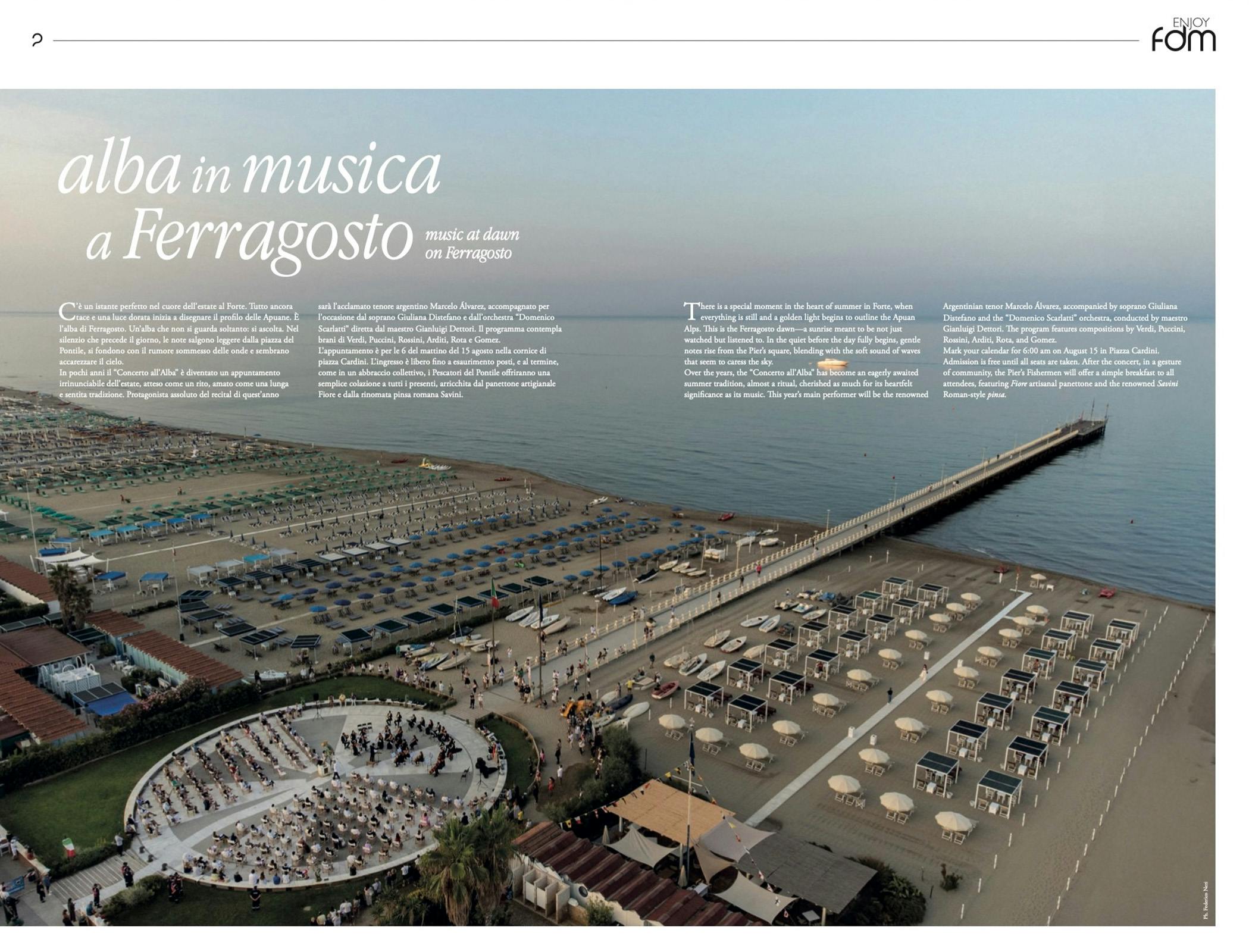 Alba in musica a Ferragosto