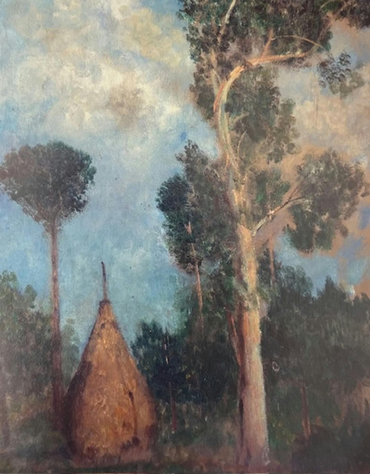Arturo Dazzi, “Pagliai”, 1930, olio su tela cm h 79 x b 62. Collezione Privata