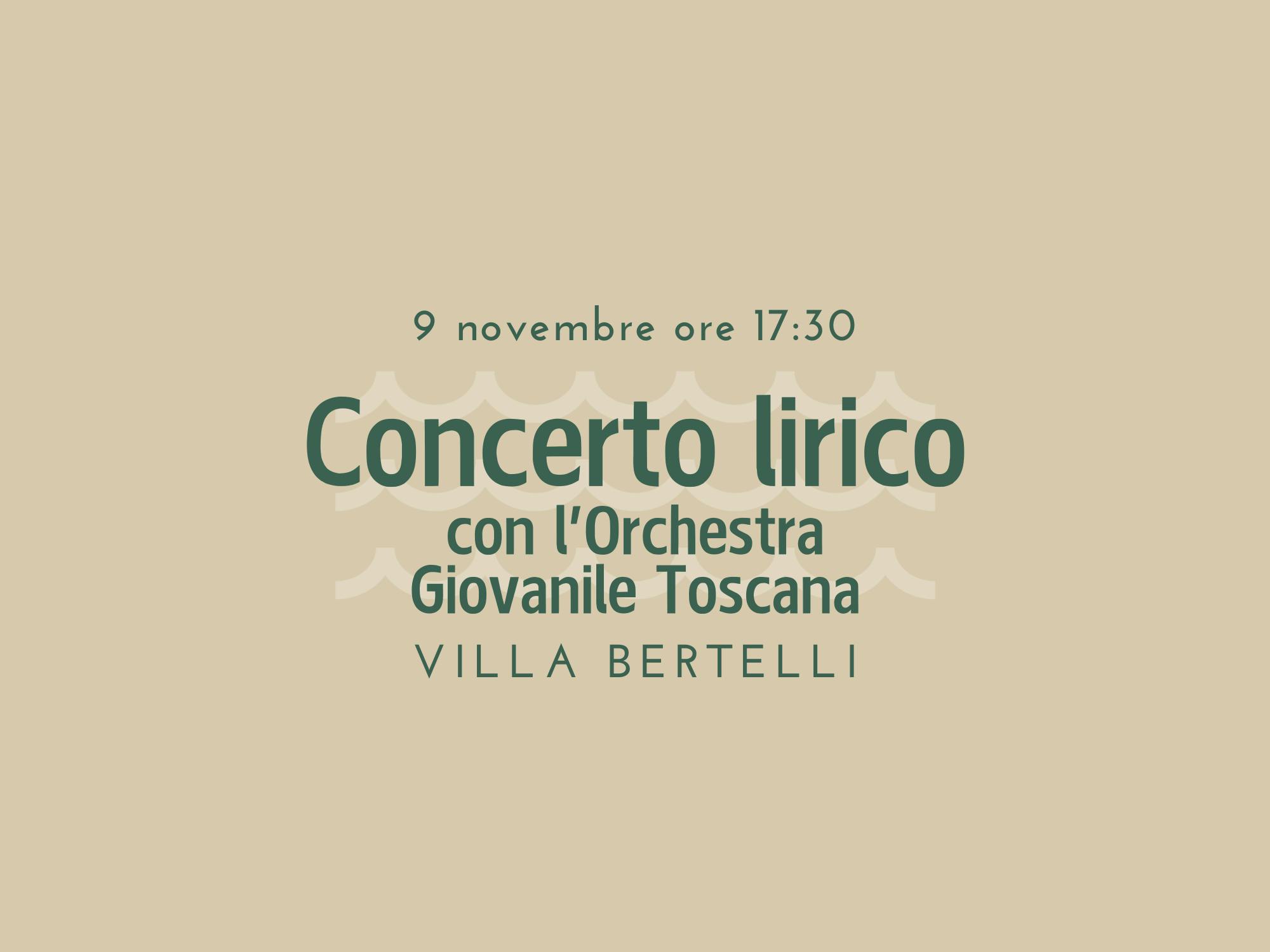 Concerto lirico con l'Orchestra Giovanile Toscana