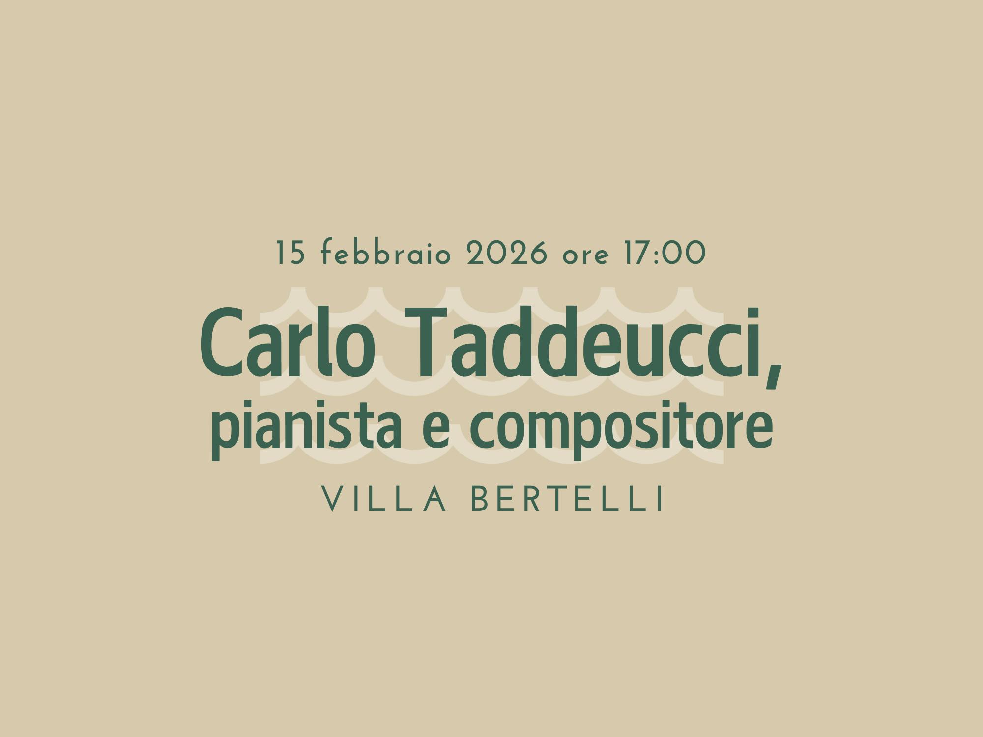 Presentazione libro “Carlo Taddeucci, pianista e compositore”