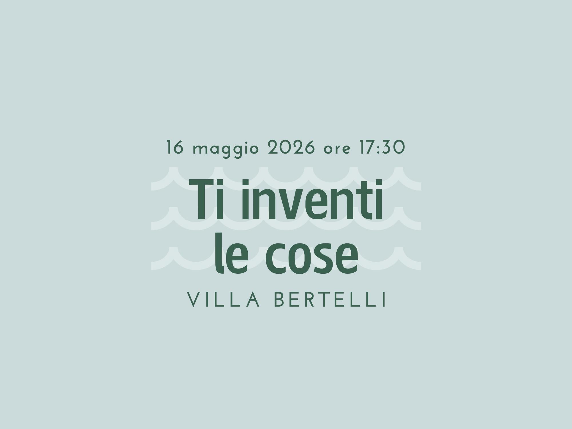 Presentazione del libro “Ti inventi le cose“