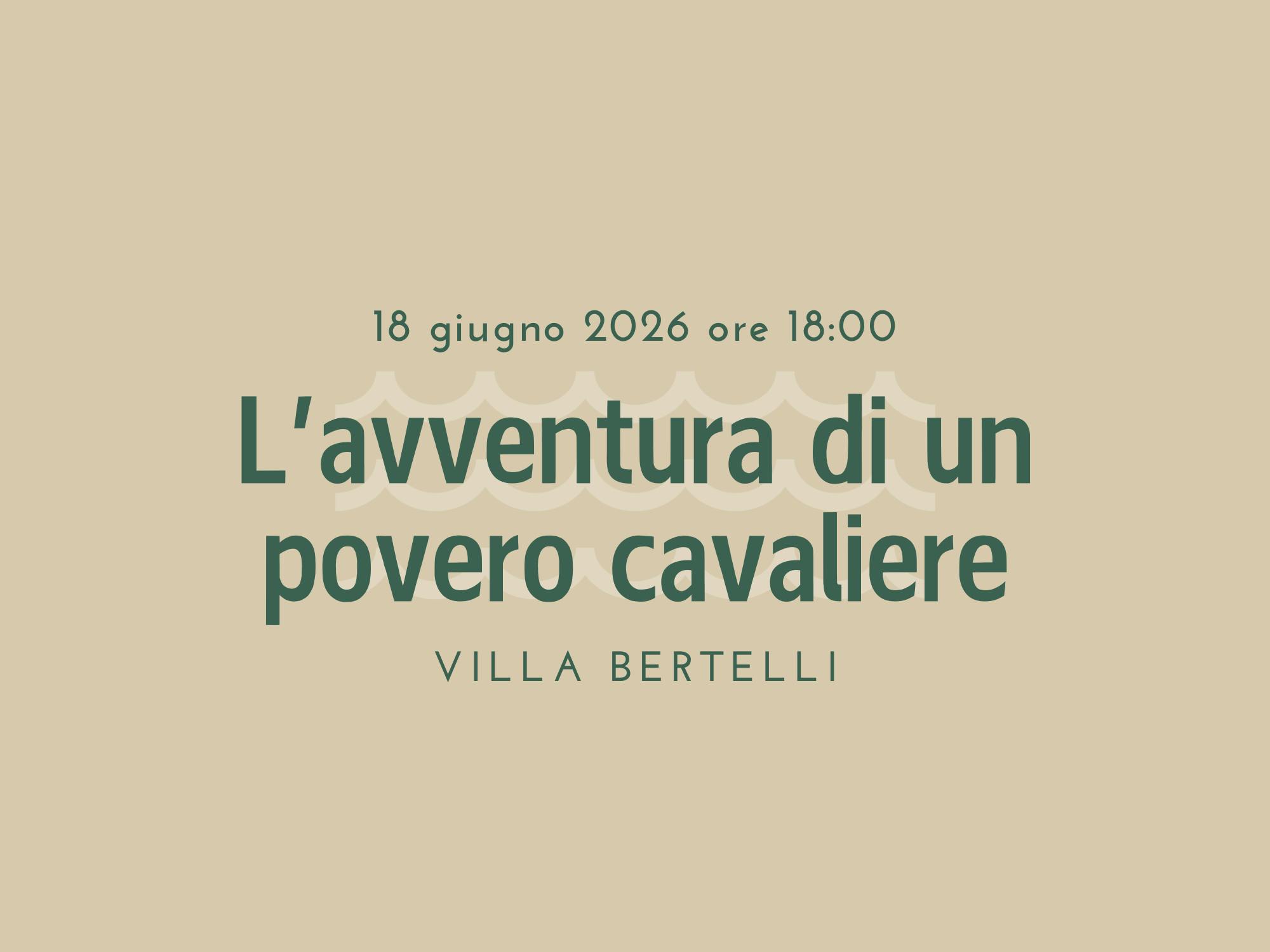L'avventura di un povero cavaliere - presentazione libro