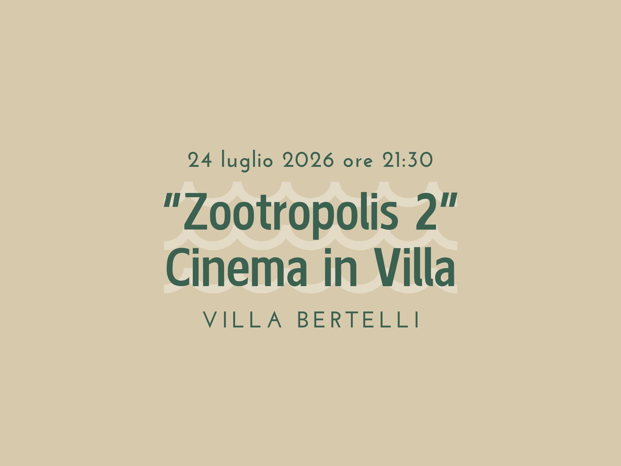Cinema in Villa: “Zootropolis 2”
